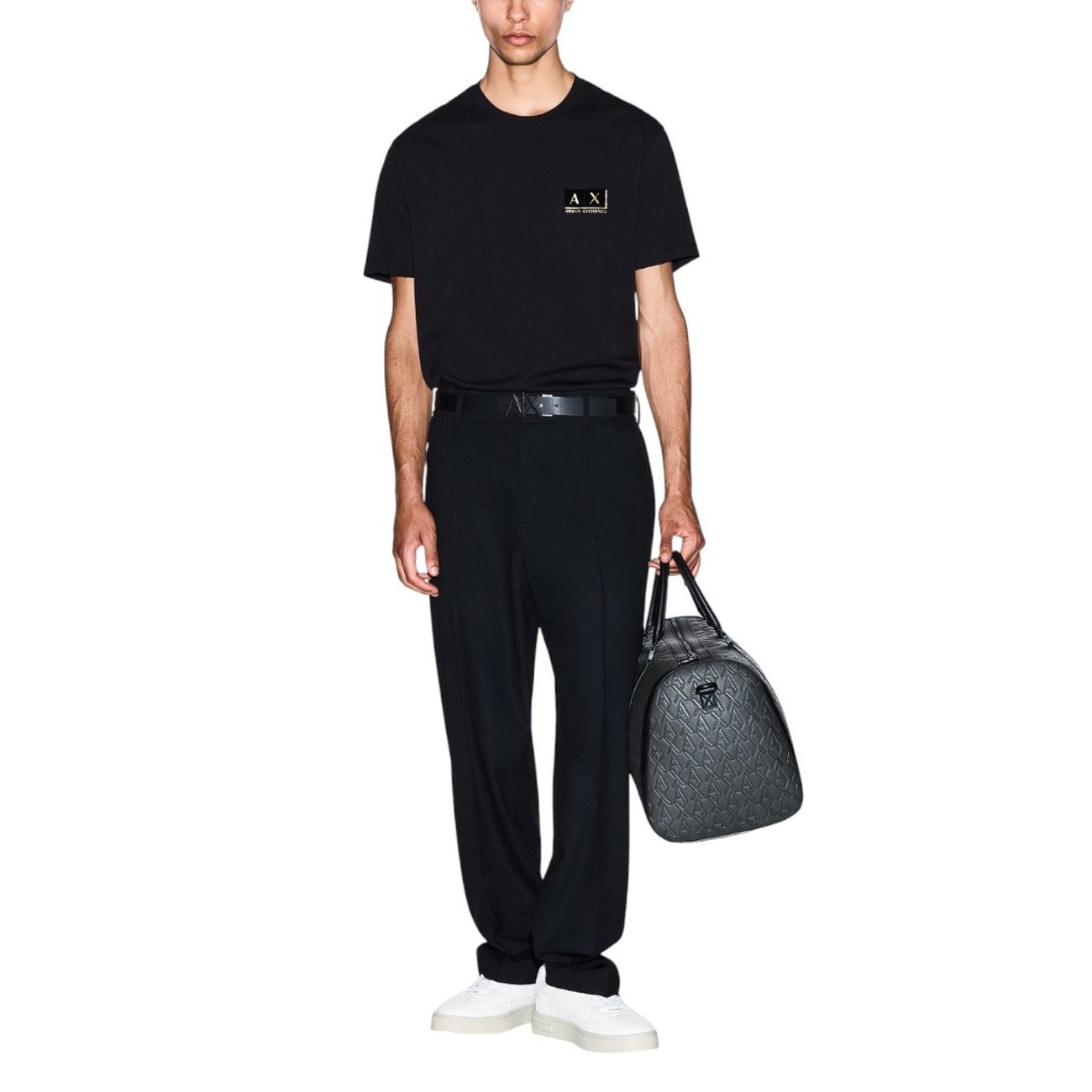 Мъжка черна тениска Armani Exchange Men T-shirt XM001911 AF10356 Front View