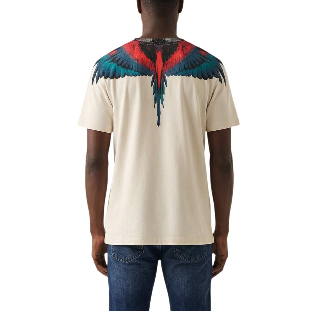 Мъжка бяла тениска County Of Milan Marcelo Burlon Men T-shirt S6CMMATH029 Back View