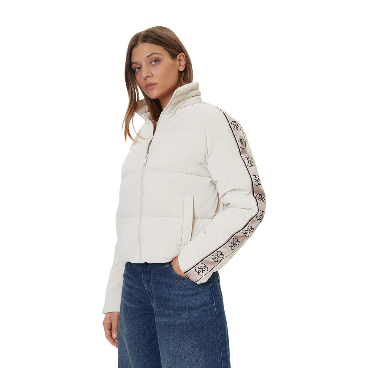 Дамско бяло яке Guess Women Jacket V5BL11WGYC2 G6K5 Front View