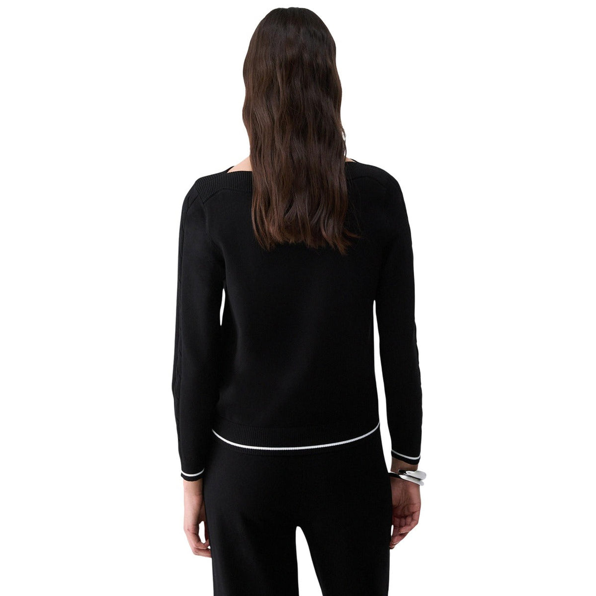 Дамски пуловер Liu Jo Women Cable Knit Sweater TF6189MS63L A3521 Back View