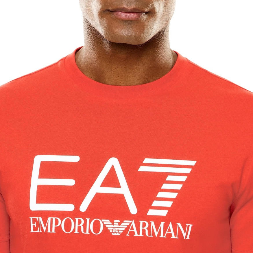 Мъжка червена тениска EA7 Emporio Armani Men T-shirt 7M001412 AF22264 U3012 Close-Up