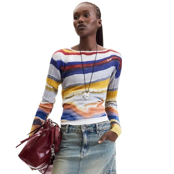Дамски пуловер Desigual women’s sweater 26WWJF43 5002 Model view