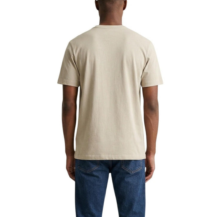 Мъжка бежова тениска Armani Exchange Men T-shirt XM002467 AF10356 Back View