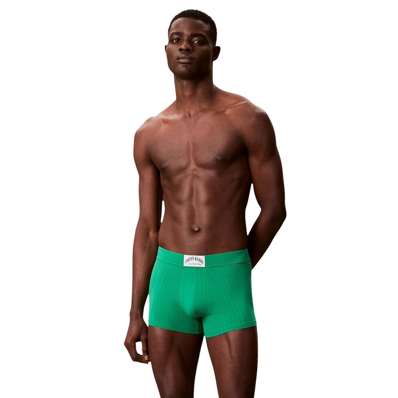 Мъжки зелени боксерки Calvin Klein Men Boxers LV00NB4504 QCP Front View