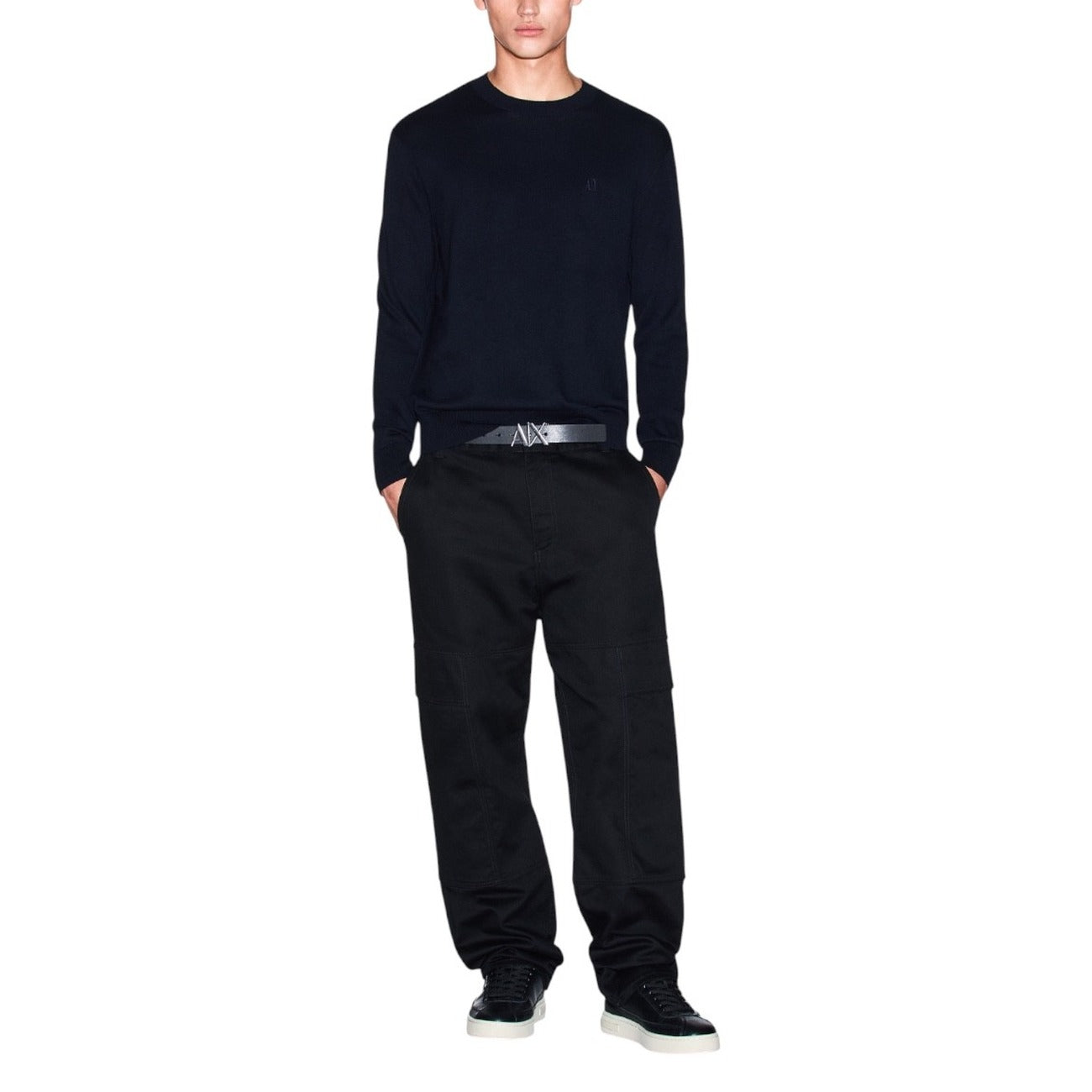 Мъжки син пуловер Armani Exchange Men Sweater XM000338 AF12291 Front View
