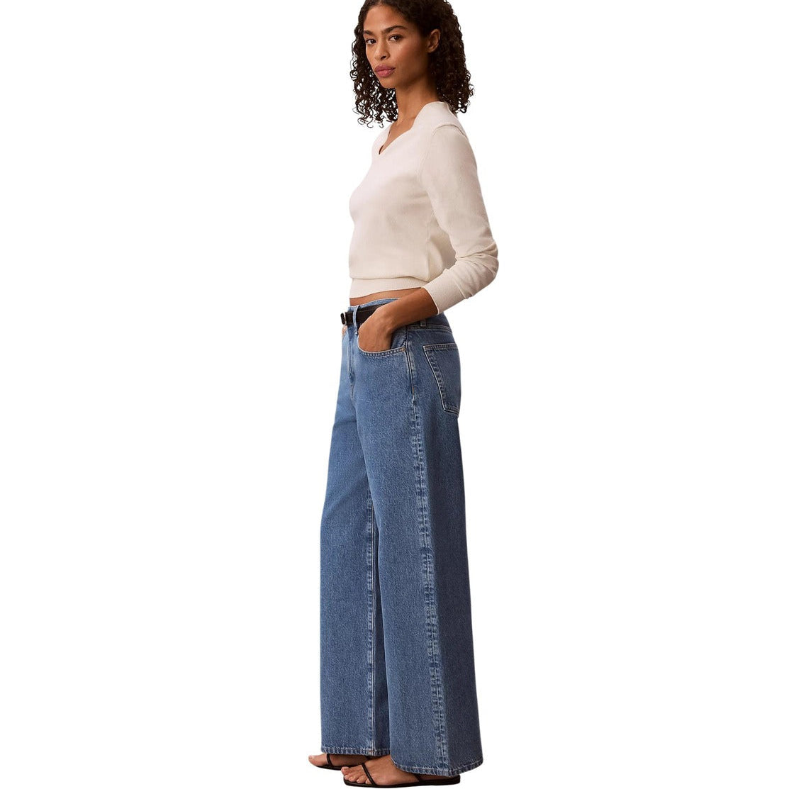 Дамски дънки Calvin Klein women’s jeans LV047G906G YRC Side view