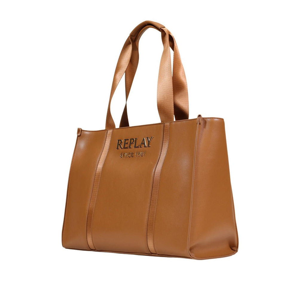 Дамска кафява чанта Replay Women Shopping Bag FW3675.000.A0015G-0098 Side View