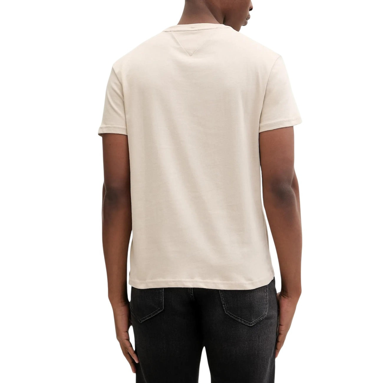Мъжка бежова тениска Tommy Hilfiger Jeans Men T-shirt DM0DM22317 Back View