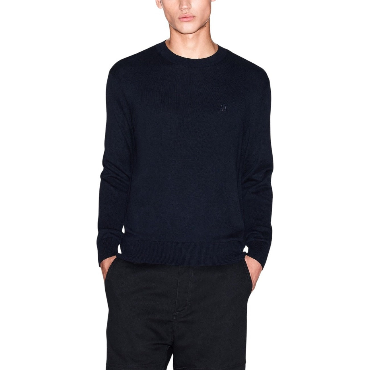 Мъжки син пуловер Armani Exchange Men Sweater XM000338 AF12291 Front View