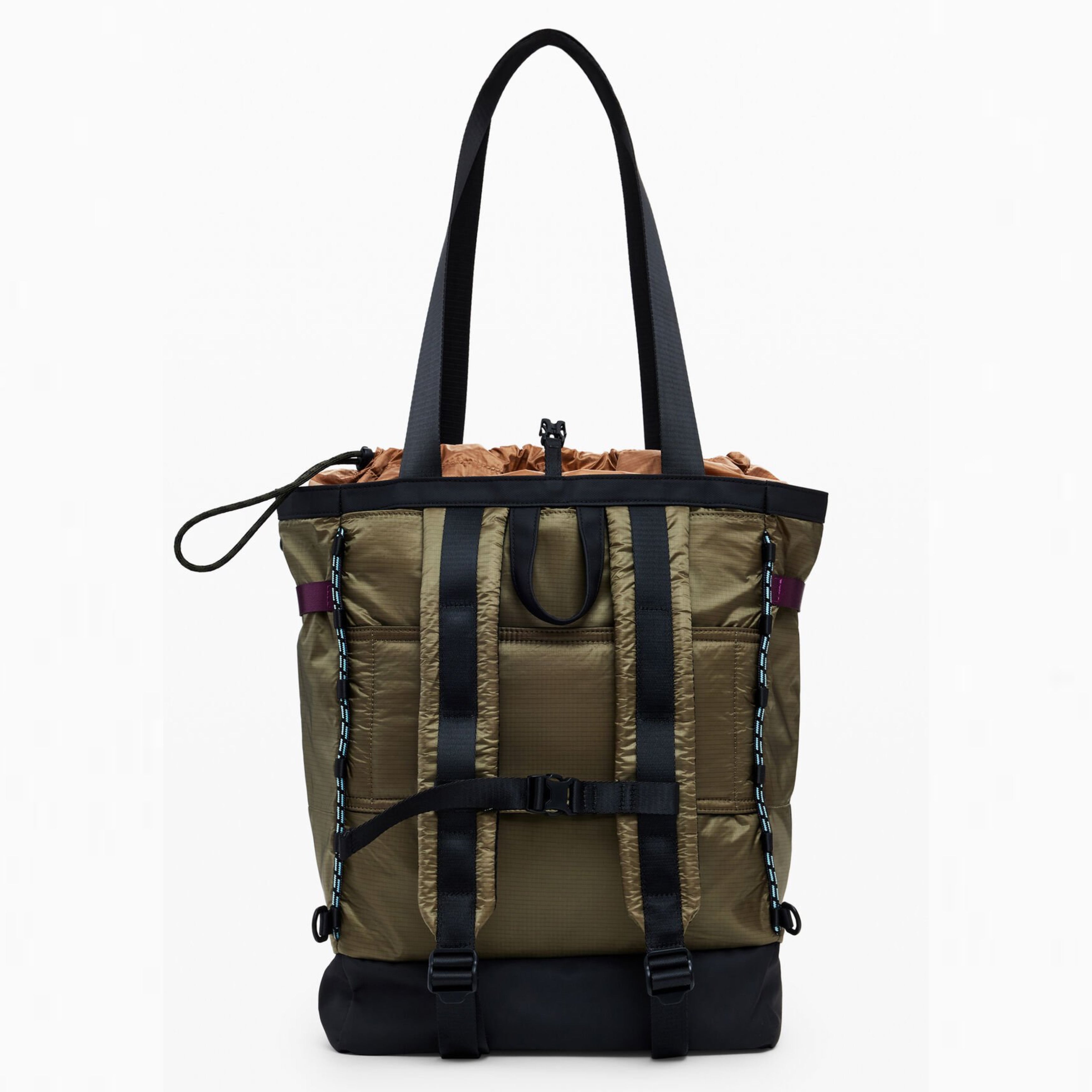 Дамска раница Women’s rucksack Desigual 25WAKY09 4002 Olive Green and Orange back view