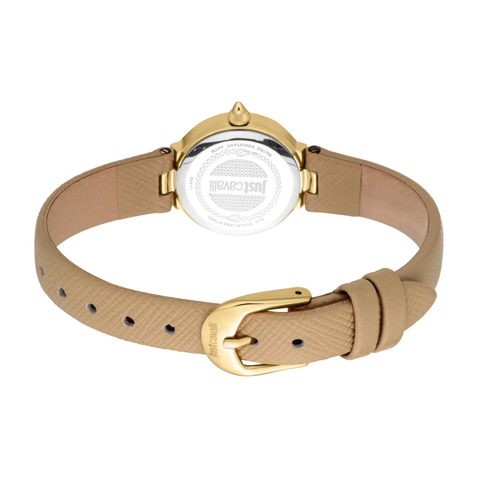 Дамски часовник Women’s watch Just Cavalli Glam Chic Serenita Mini JC1L362L0025 Leather Beige RG Silver