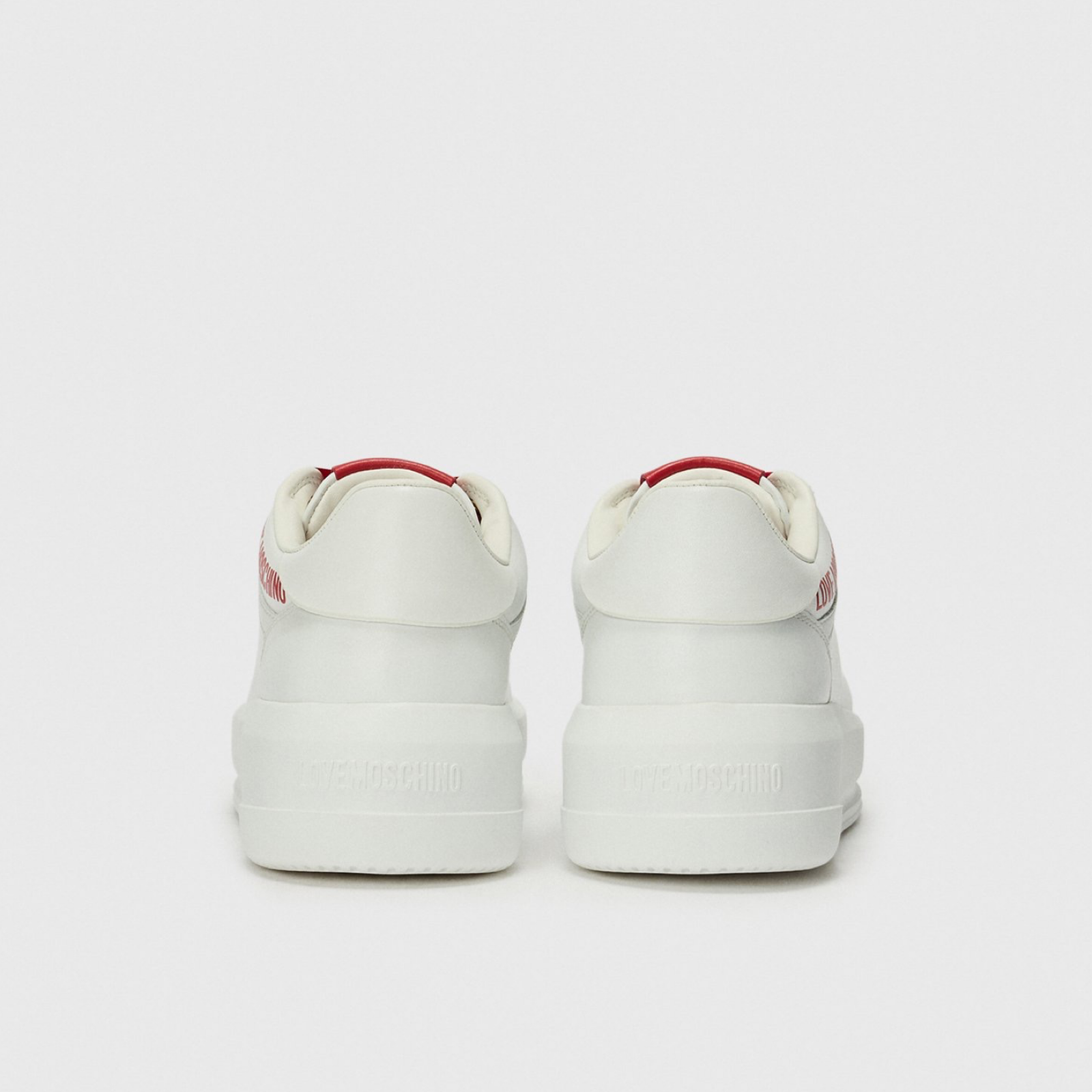 Дамски бели кецове Love Moschino Women Sneakers JA15165G1N Heel View