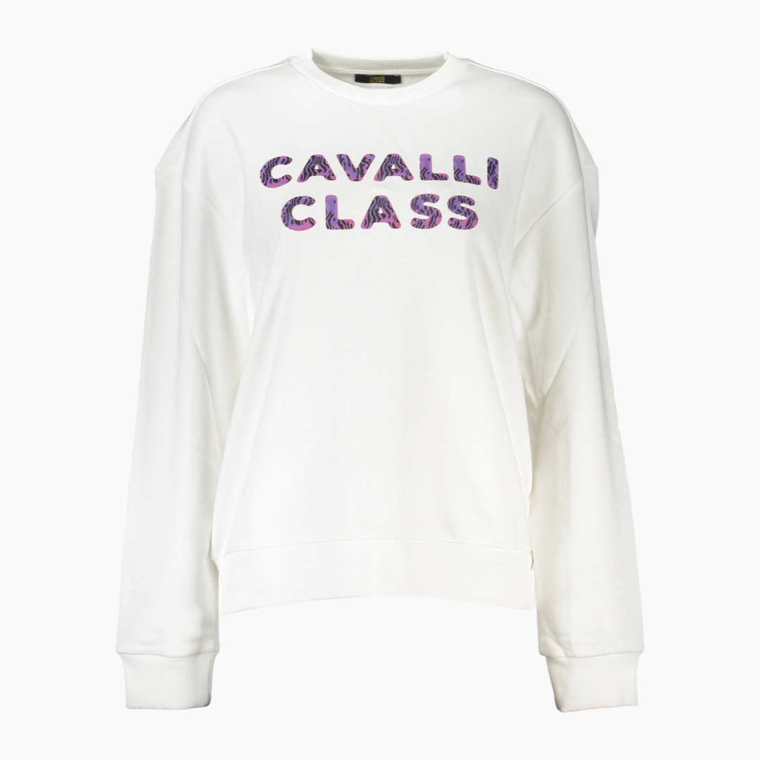 Дамски бял суитшърт Cavalli Class QXT67A-CF062_BIANCO_00053