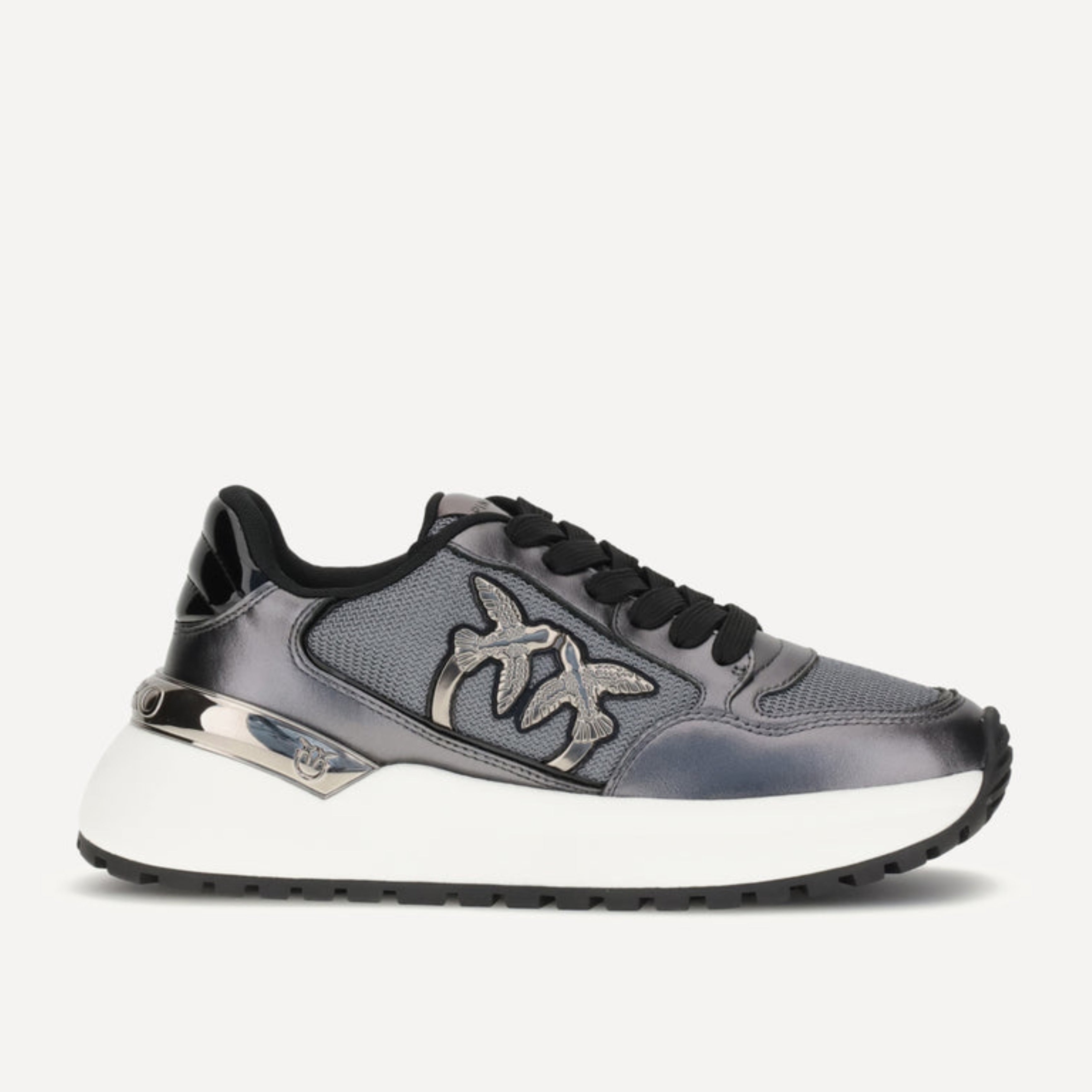 Дамски маратонки Women’s sneakers PINKO SS0055 P105KZ7 Argento lateral view