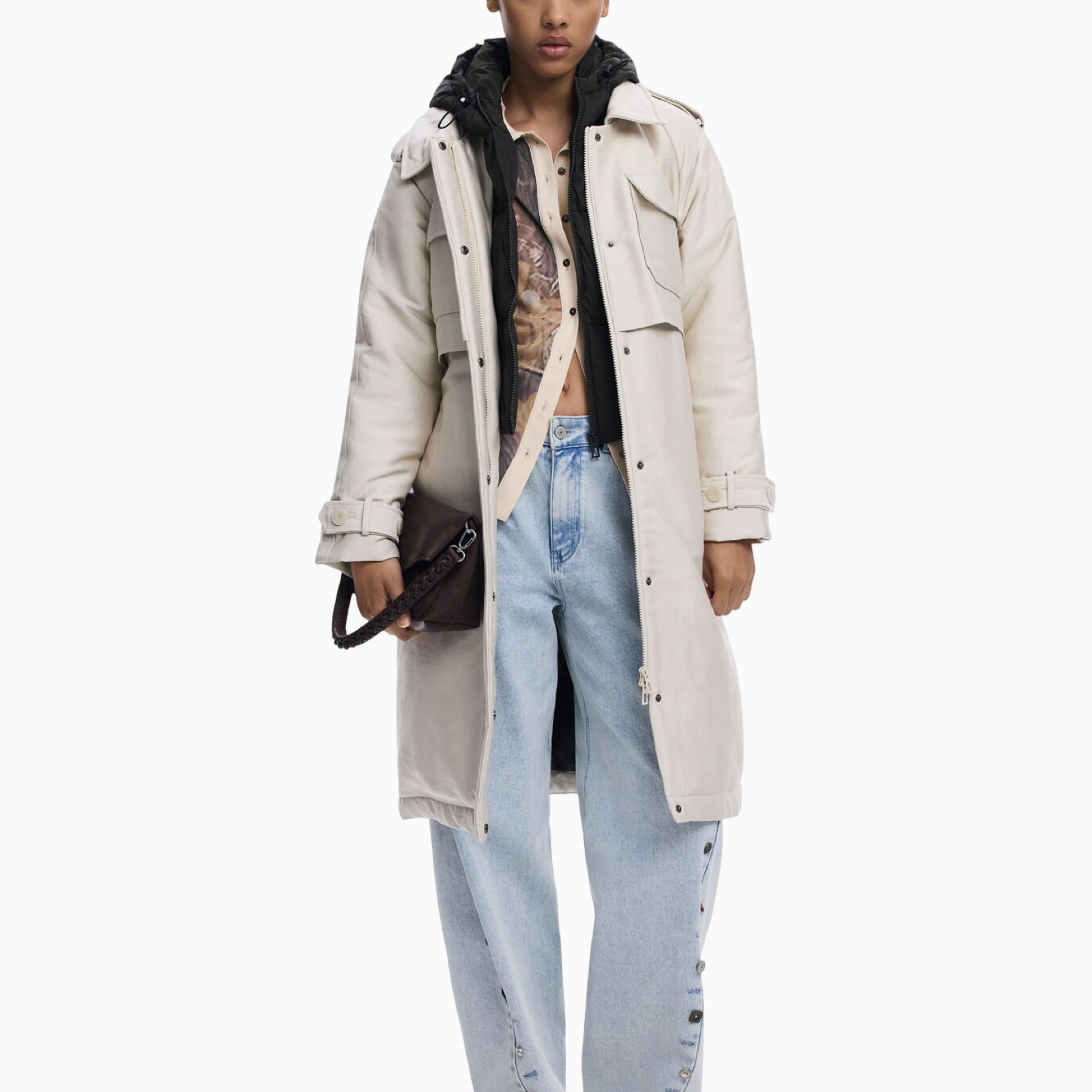 Дамско палто Desigual Women Coat 25WWEW58 Front View