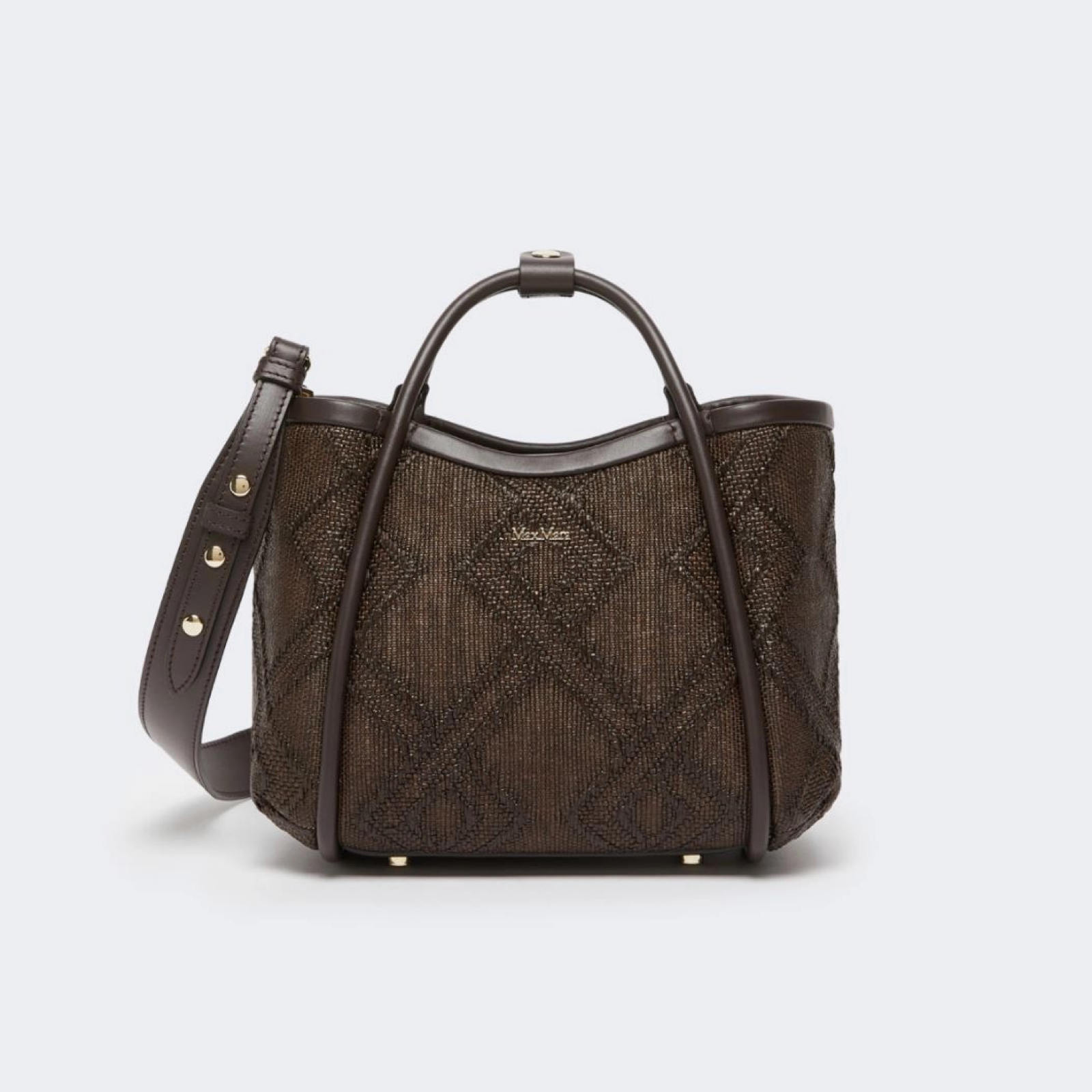 Max Mara Marine Raffia Effect Handbag 4511062600002 Front View