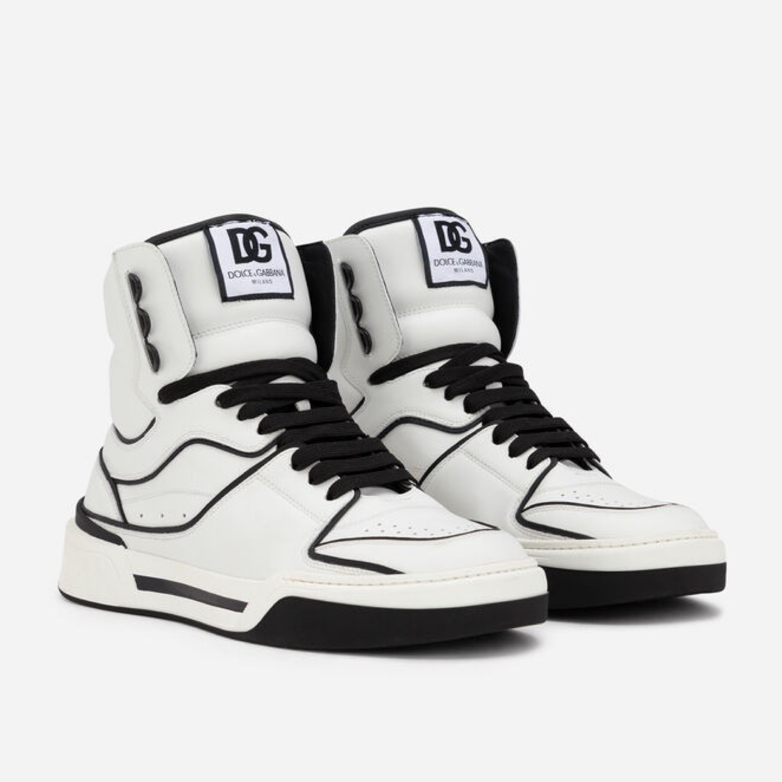 Dolce & Gabbana New Roma High Top Men Sneakers CS2037 AY9658 9697 Lateral View