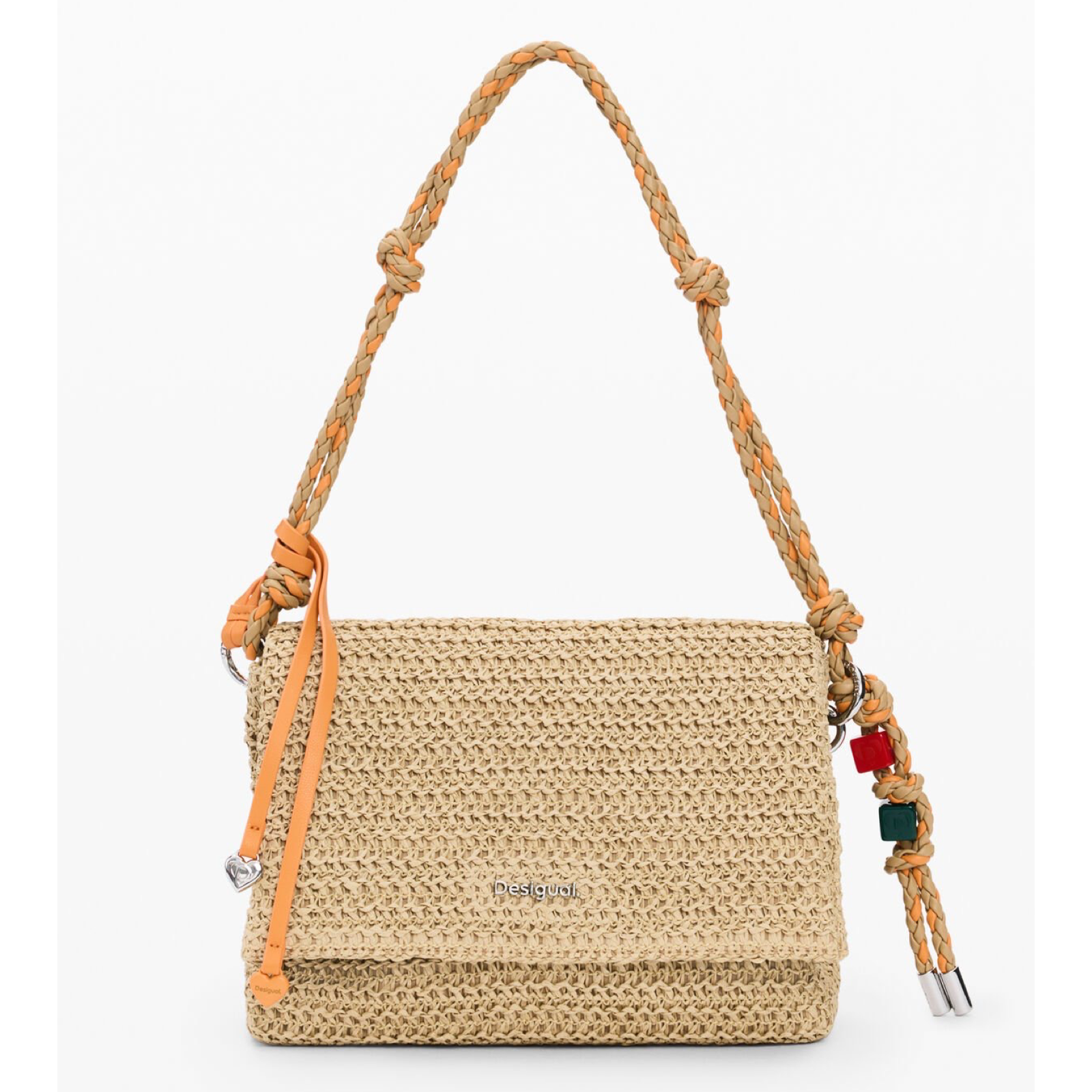 Дамска плетена чанта Desigual Women Raffia Bag 26SAXO03 1014 Front View