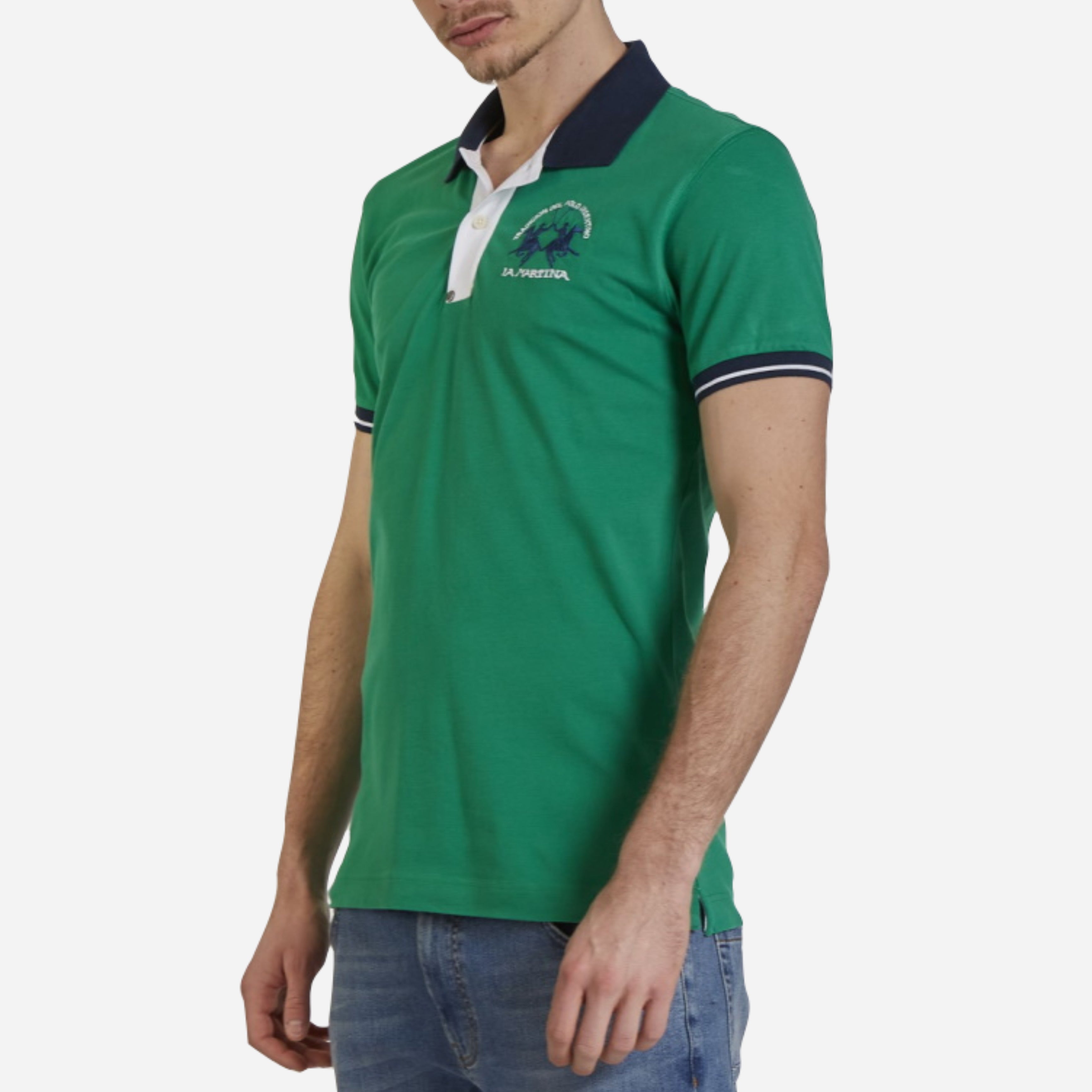 Men’s polo shirt La Martina Trixie TMP005PK001 03104 в зелено