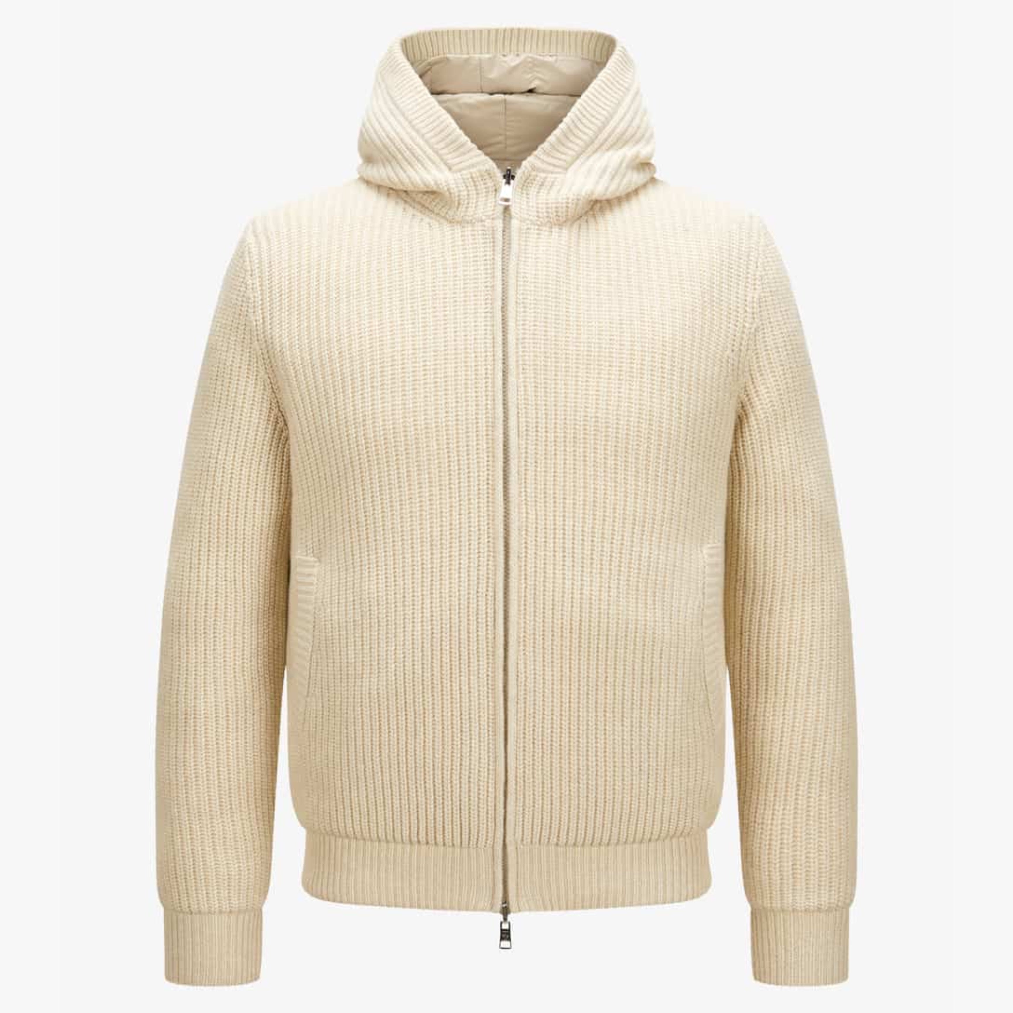 Мъжко двулицево яке в бежово Men’s tricot down reversible jacket Moncler
J2091 9B00035-M4281 Beige