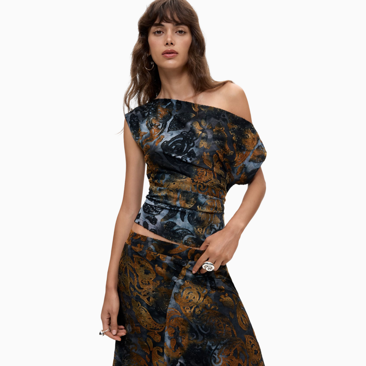 Дамски топ Desigual Women Top 26WWTK27 5031 Front View