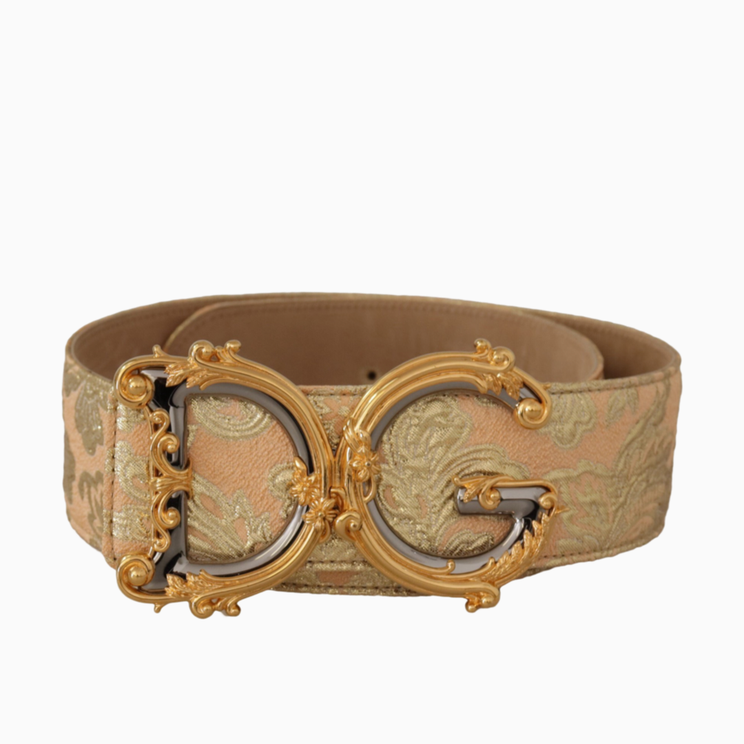 Дамски колан DOLCE & GABBANA Elegant Leather Belt with Logo Buckle