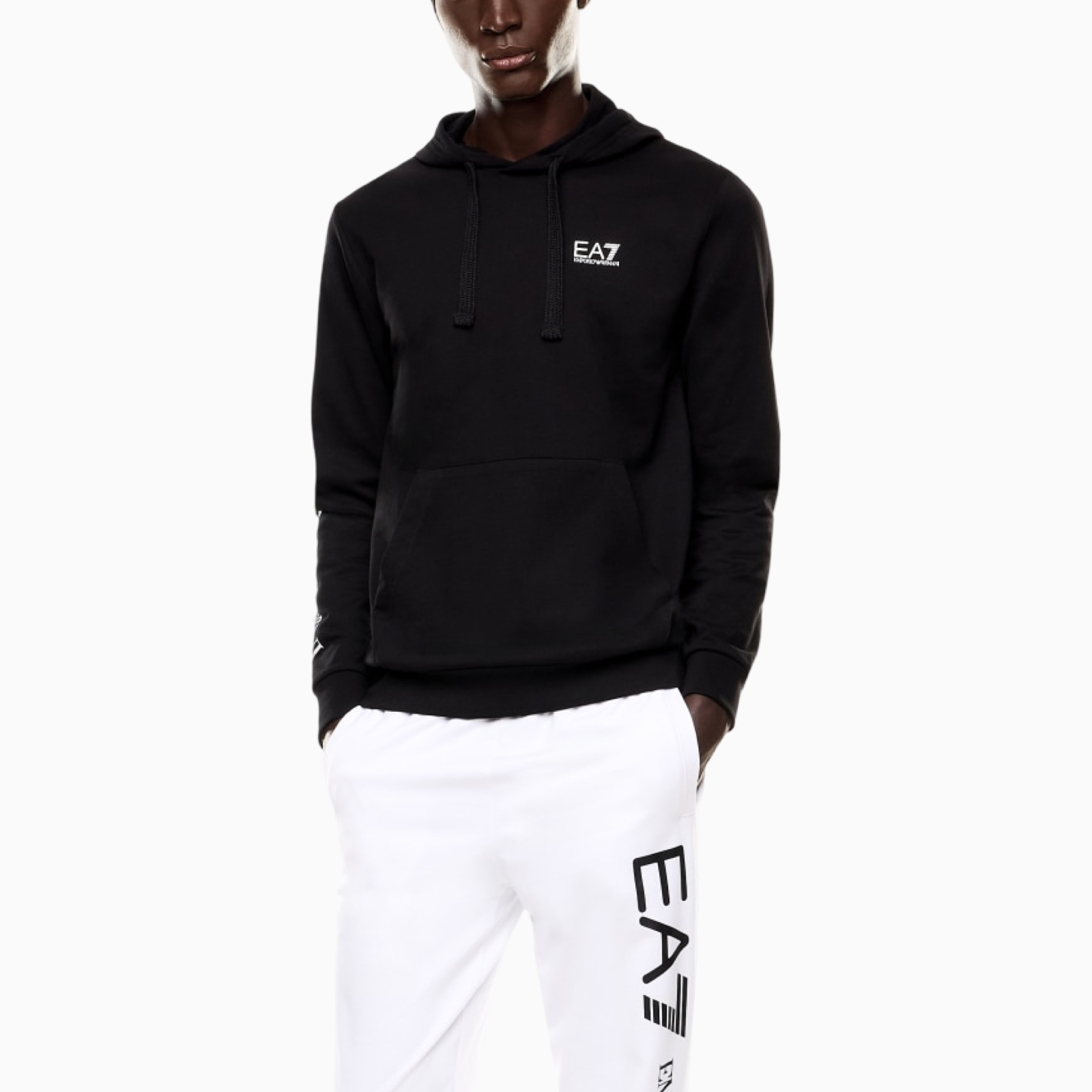 Мъжко черно худи EA7 Emporio Armani 7M000570 AF10377 Side View