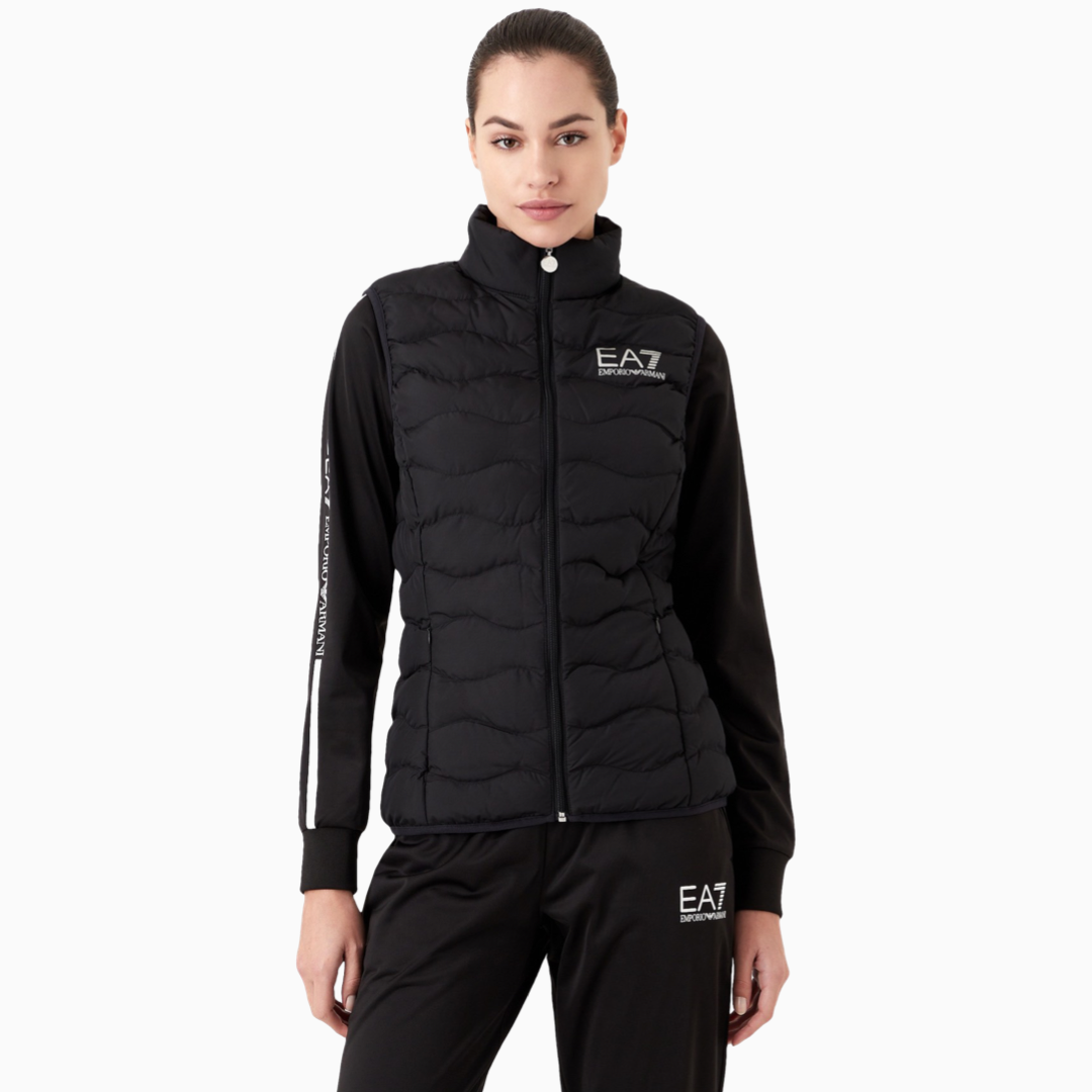 Дамски пухен черен елек EA7 Emporio Armani Core Lady 8NTQ08 TNF8Z 1200