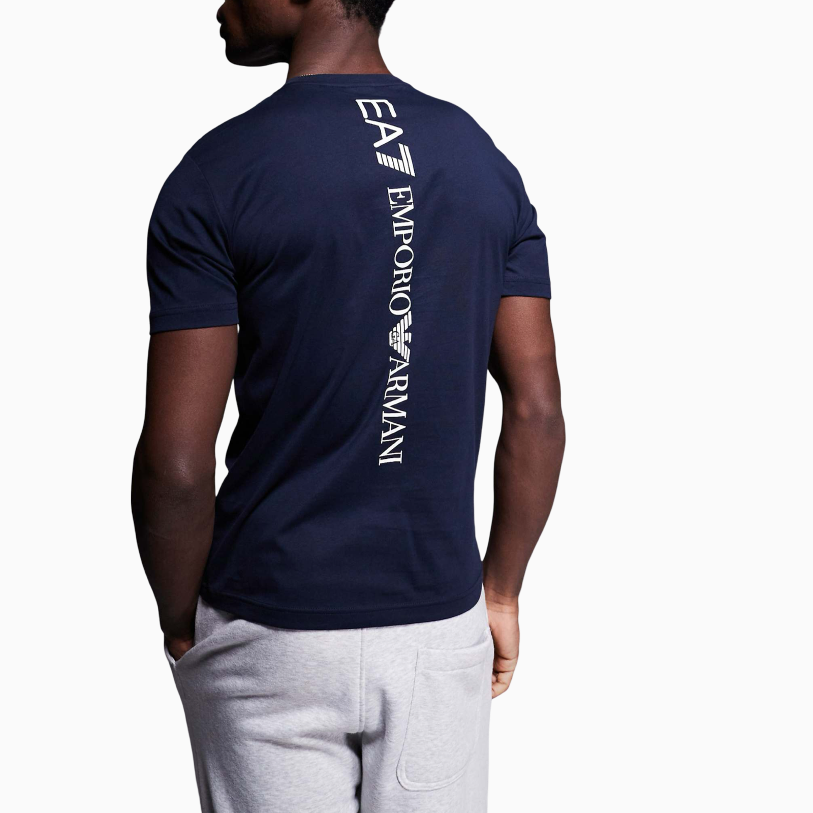 Мъжка синя тениска EA7 Emporio Armani 7M000567 AF10375 Back View