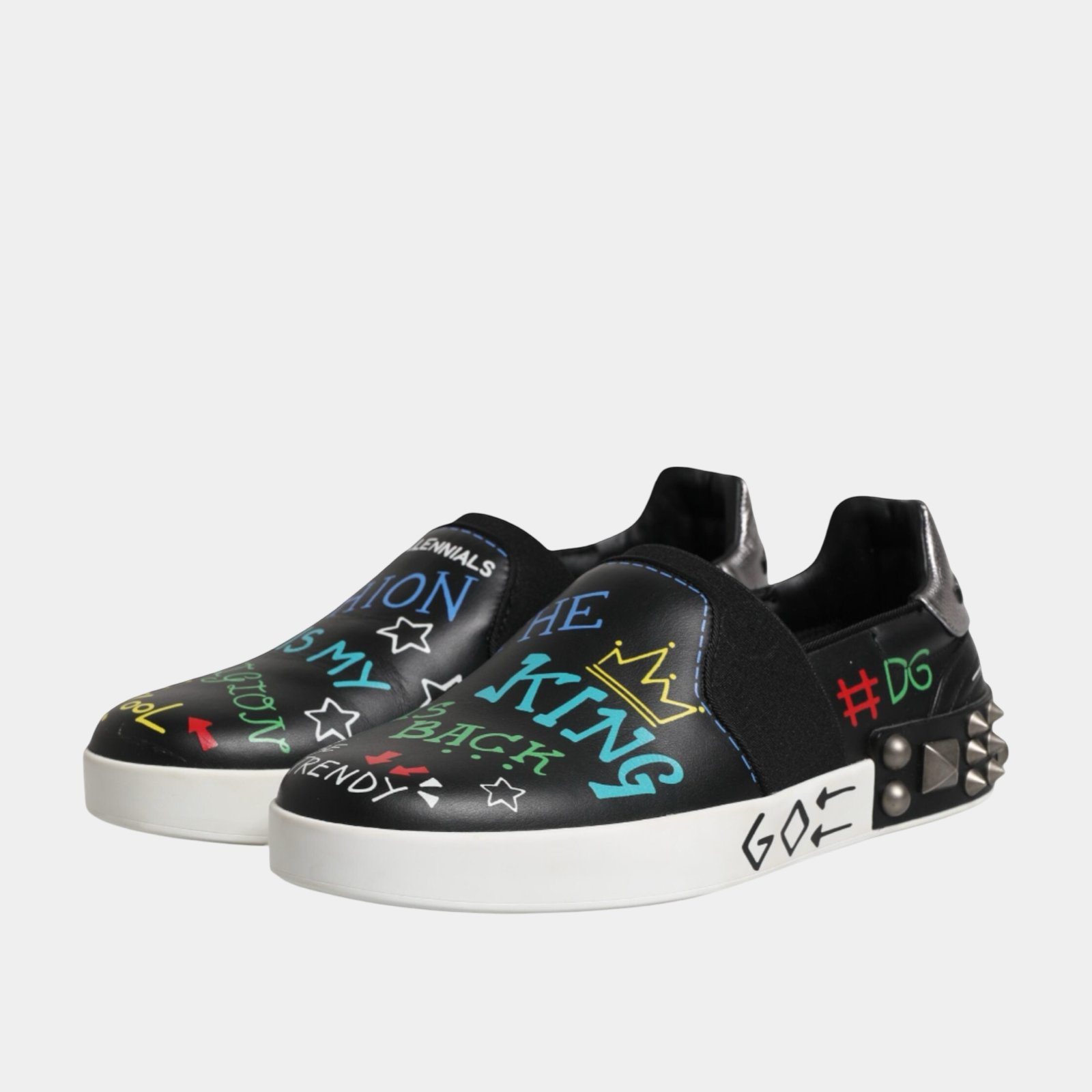 Dolce & Gabbana #Millennials Studded Graffiti мъжки мокасини