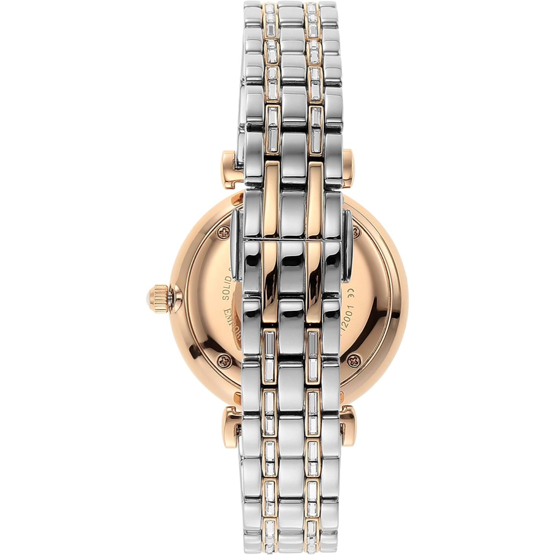 Emporio Armani Elegant Two-Tone Crystal Pave Watch