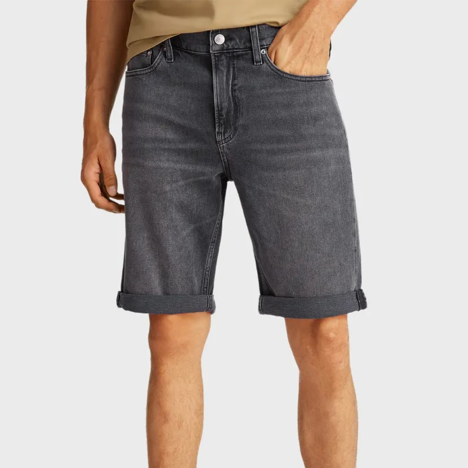 Мъжки дънкови къси панталони Calvin Klein Jeans Men Shorts J30J327515 1BZ Front View