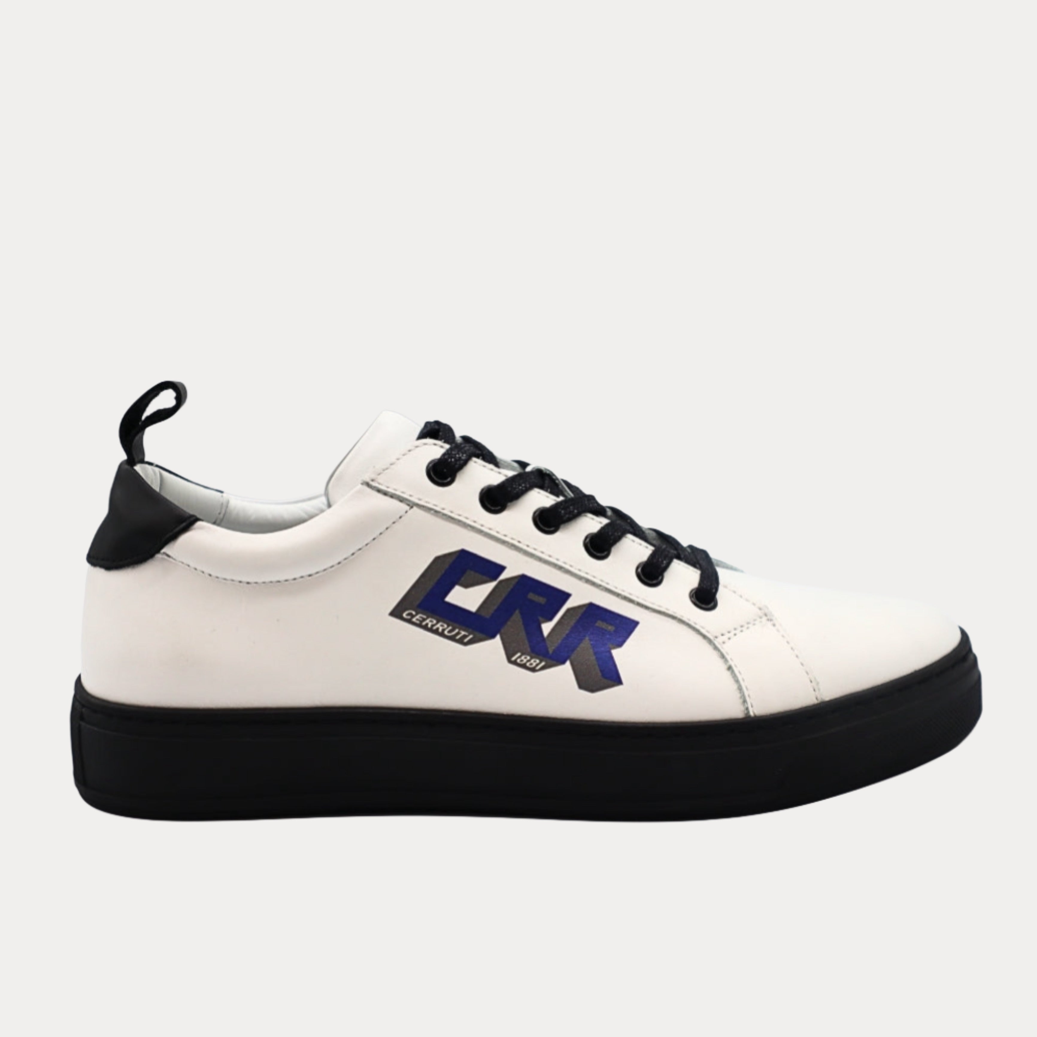 Мъжки кецове от естествена кожа в бяло Men’s sneakers Cerruti 1881 CSSU01168M42 White lateral view