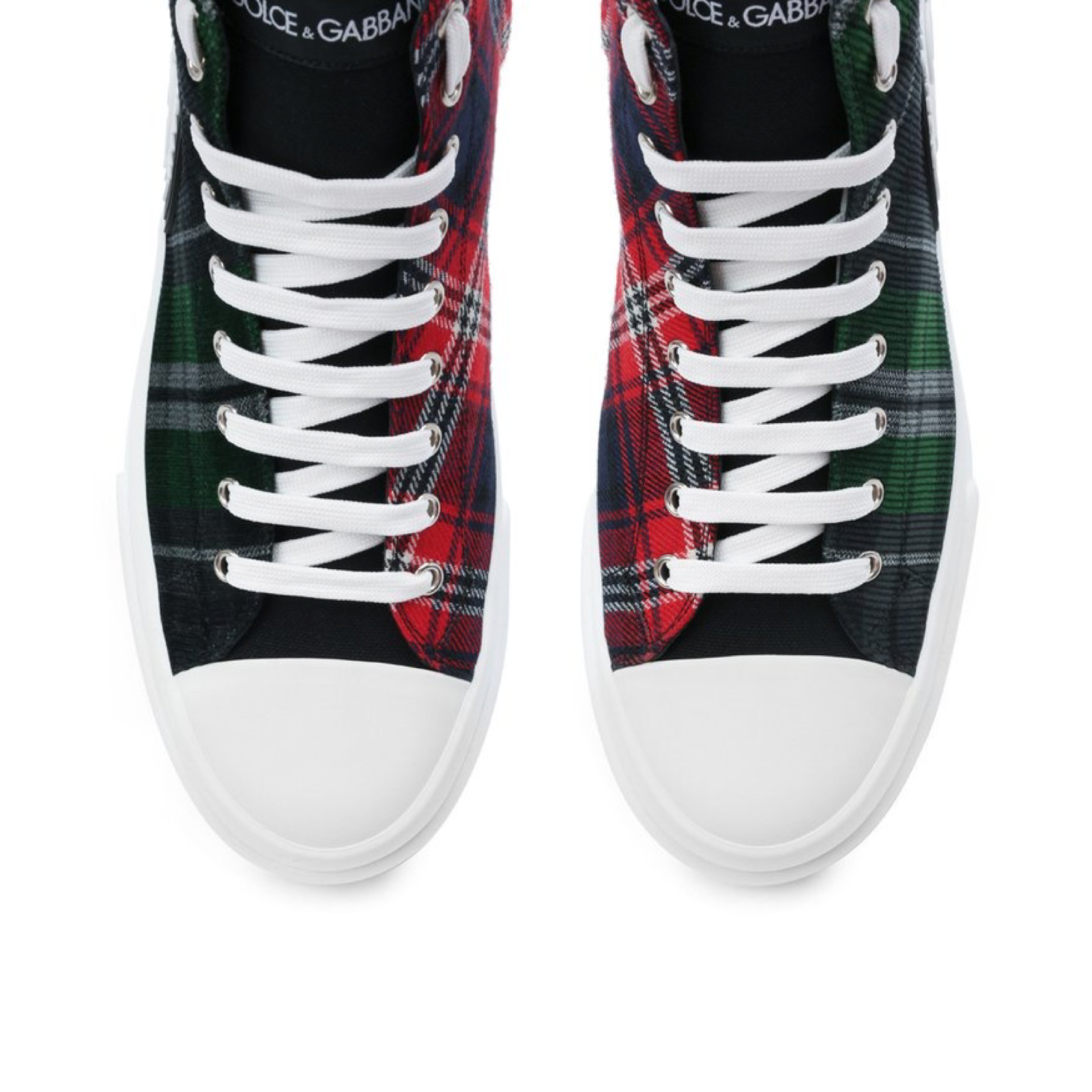 Dolce & Gabbana Multicolor Cotton High Top Men Sneakers CS1889 AO789 Top View
