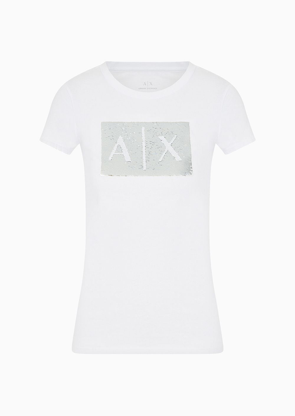 Дамска тениска в бяло с кръгло деколте Armani Exchange 8NYTDL YJ73Z 16110 нова колекция
