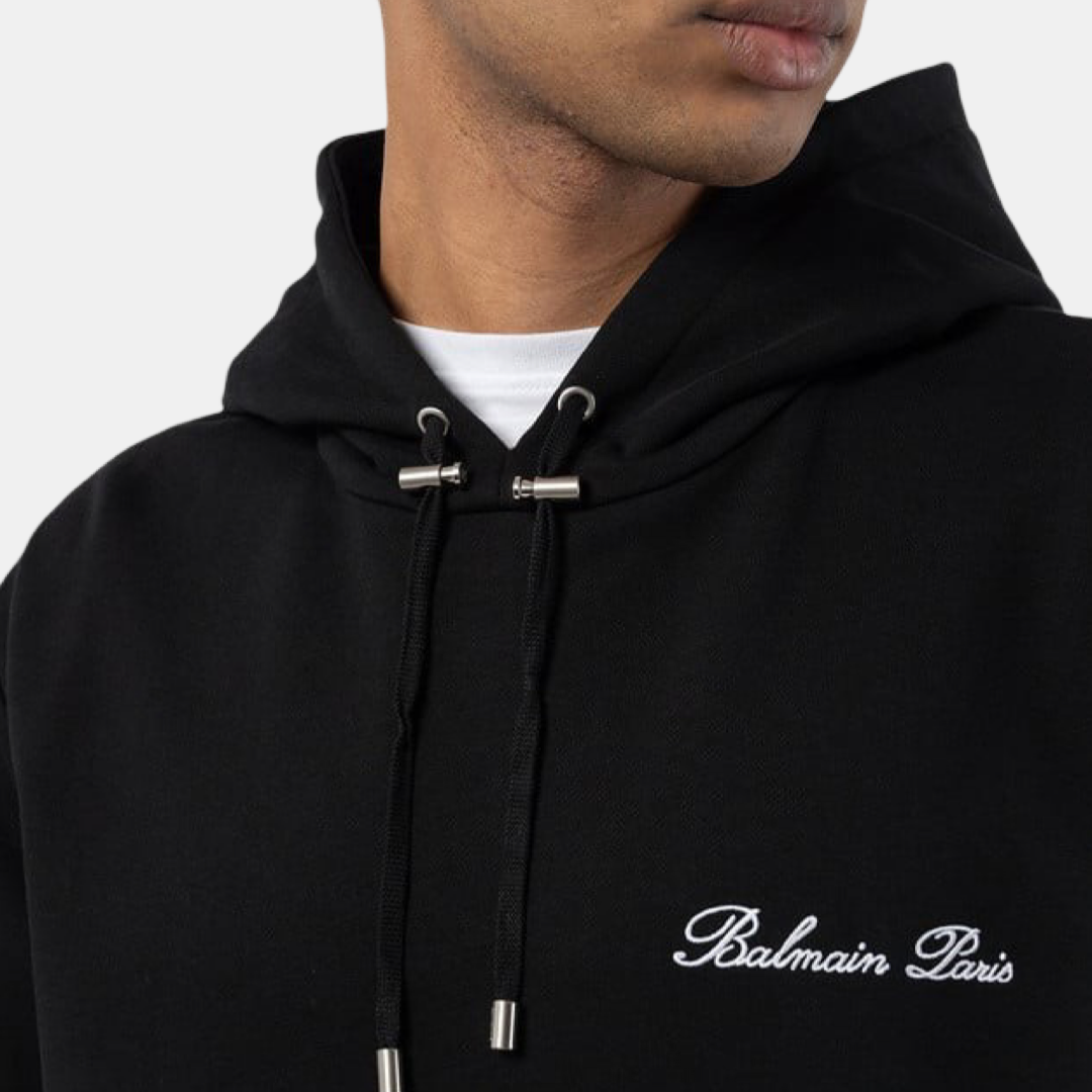 Мъжко черно худи Balmain Men Hoodie