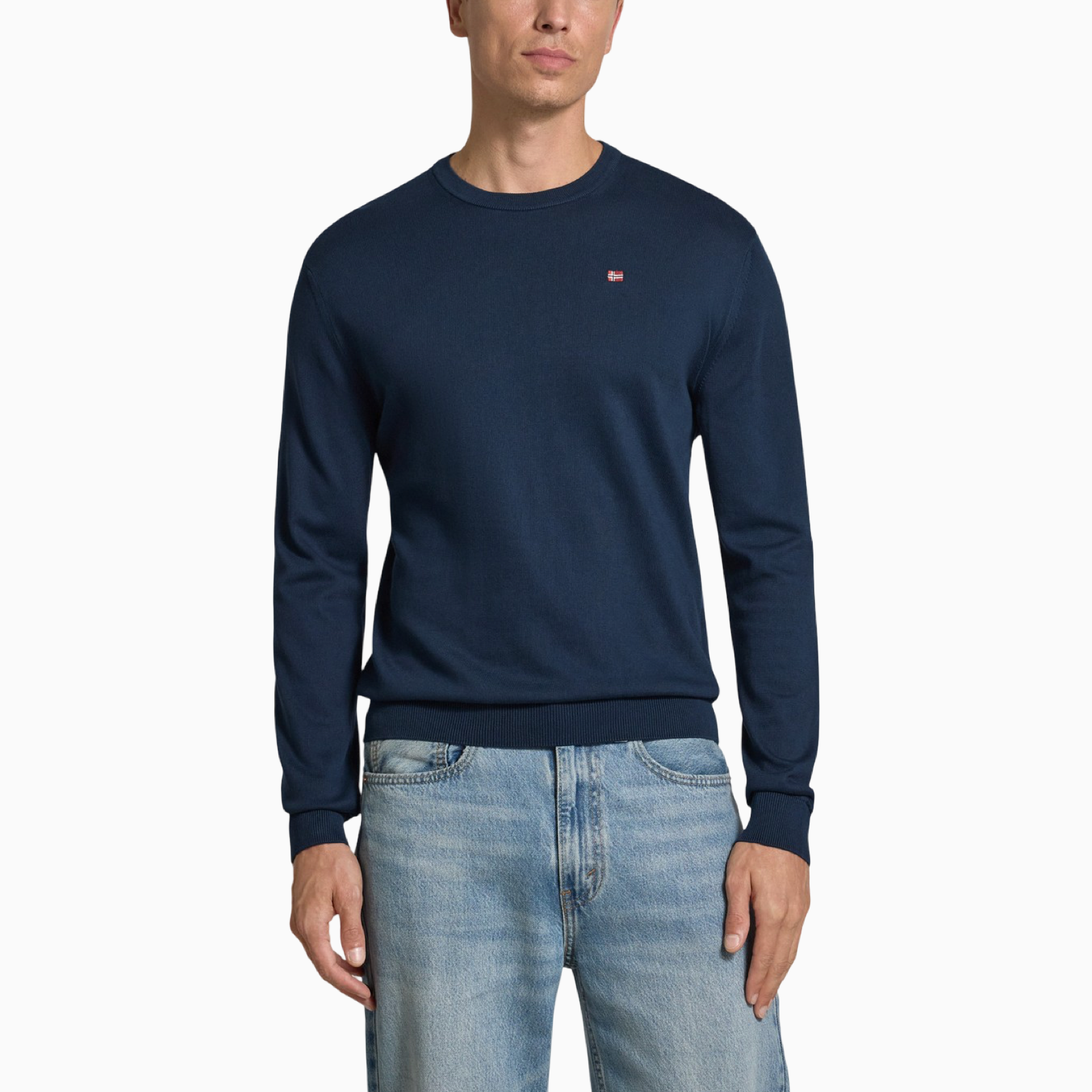 Мъжки син пуловер Napapijri Droz 5 Men Sweater NP0A4I2G1 Front View