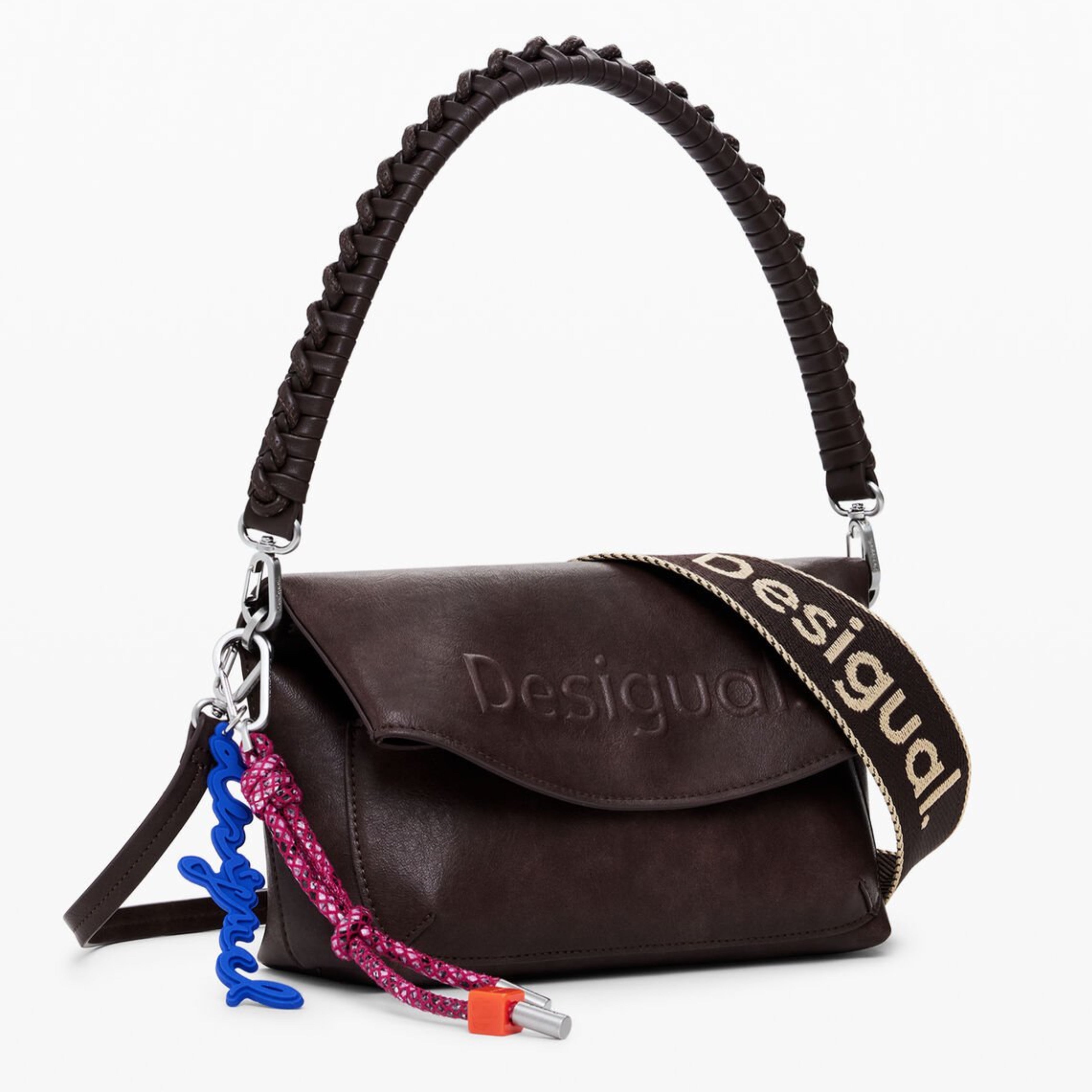 Дамска чанта Women’s shoulder bag Desigual 25WAXP70 6009 Brown angled view