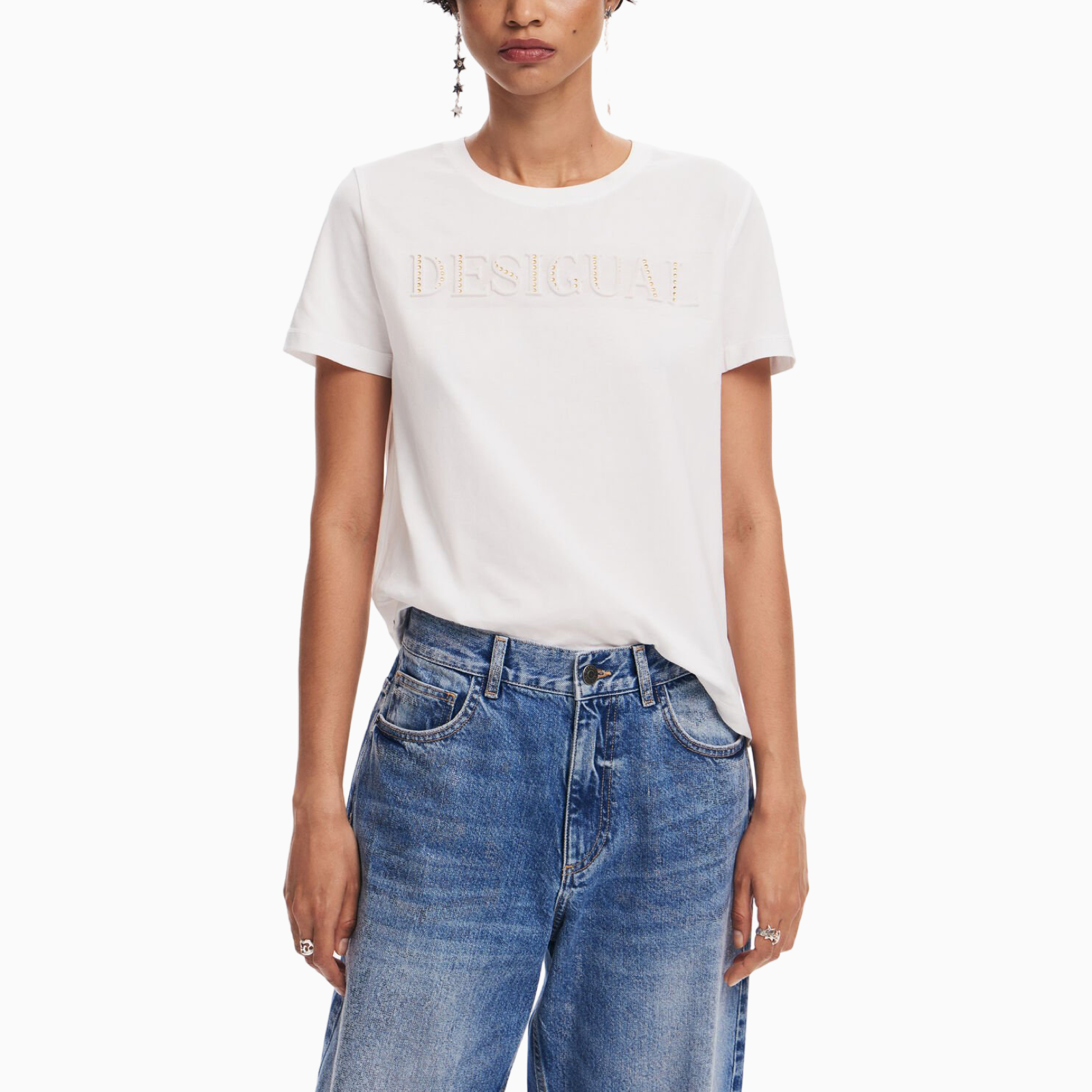 Дамска бяла тениска Desigual 25SWTK17