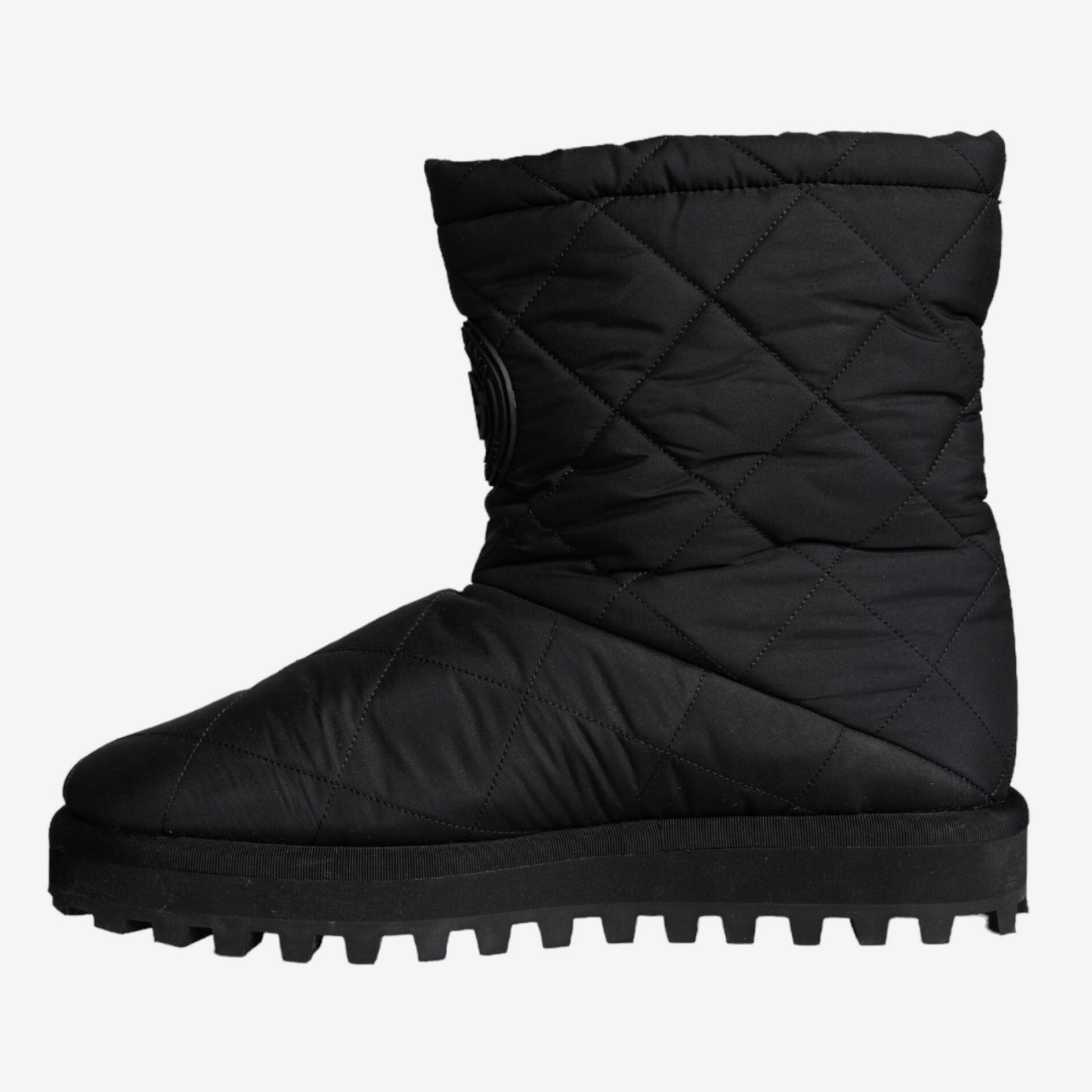 Мъжки луксозни апрески в черно Dolce & Gabbana Men’s Black Nylon Padded Mid Calf Snow Boots