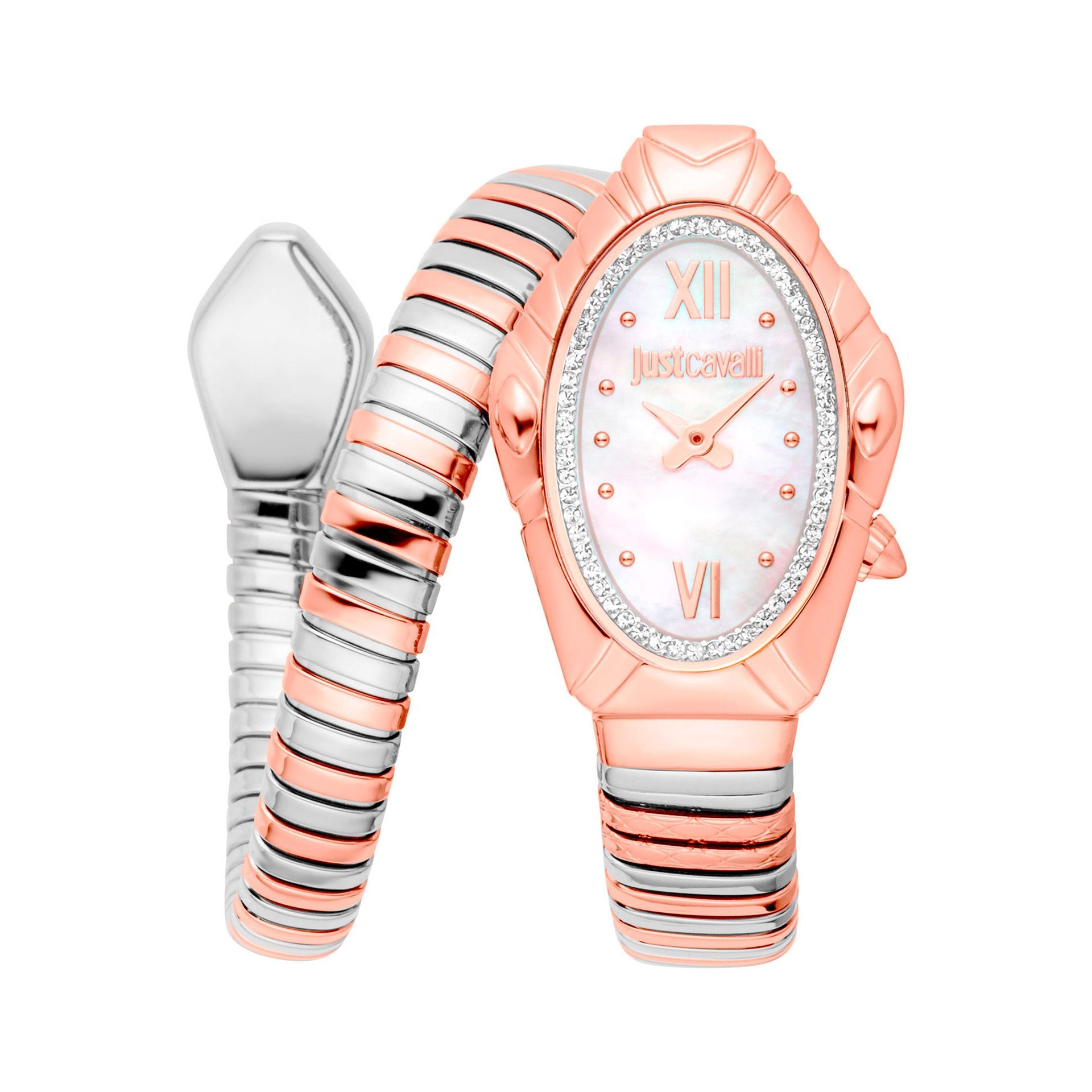 Дамски часовник Women’s watch Just Cavalli Signature Snake Lirica JC1L357M0065 Two Tones RG MOP