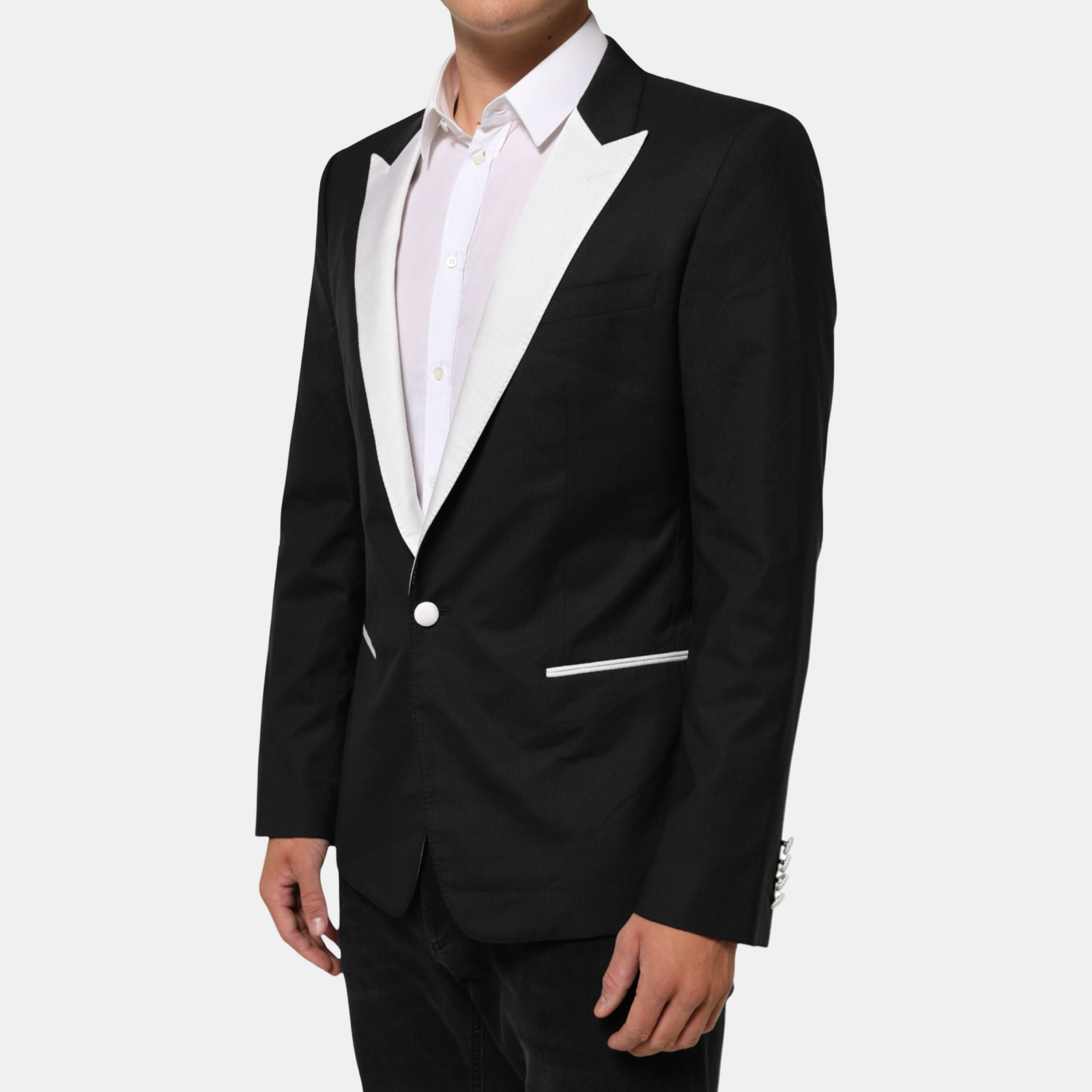 Dolce & Gabbana Martini 1 Button Men Blazer G1L1MT FU3J4 N0000 Side View