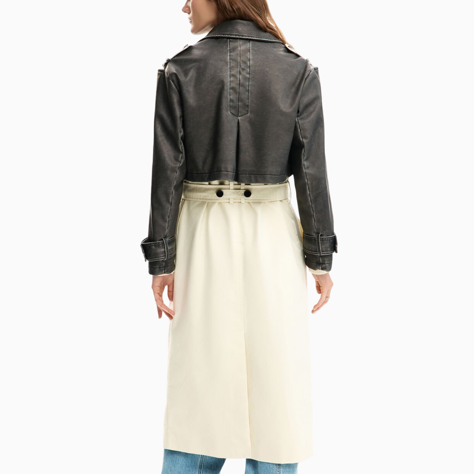 Дамско палто Desigual Women Trench Coat 26SWEW34 1021 Back View