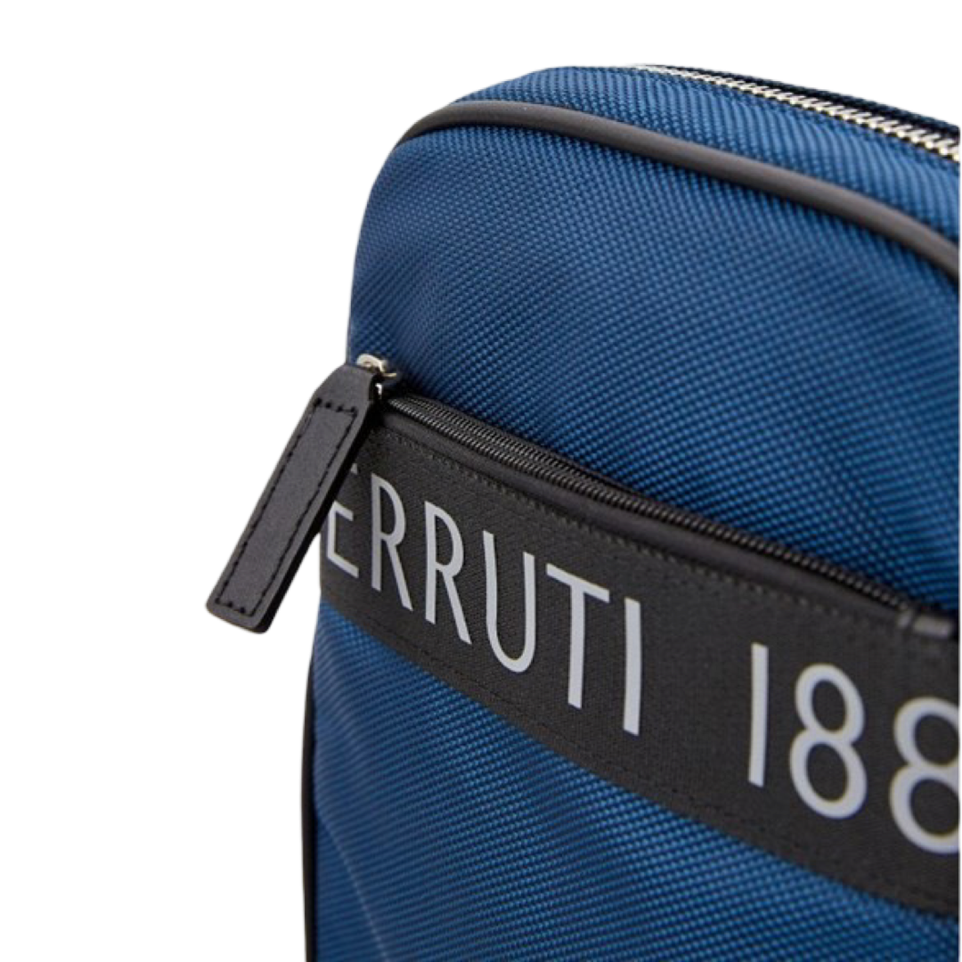 Синя найлонова мъжка чанта Cerruti 1881