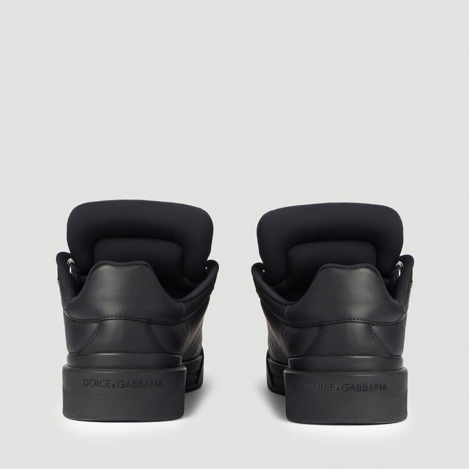 Dolce & Gabbana Nappa Leather Mega Skate Men Sneakers Heel View