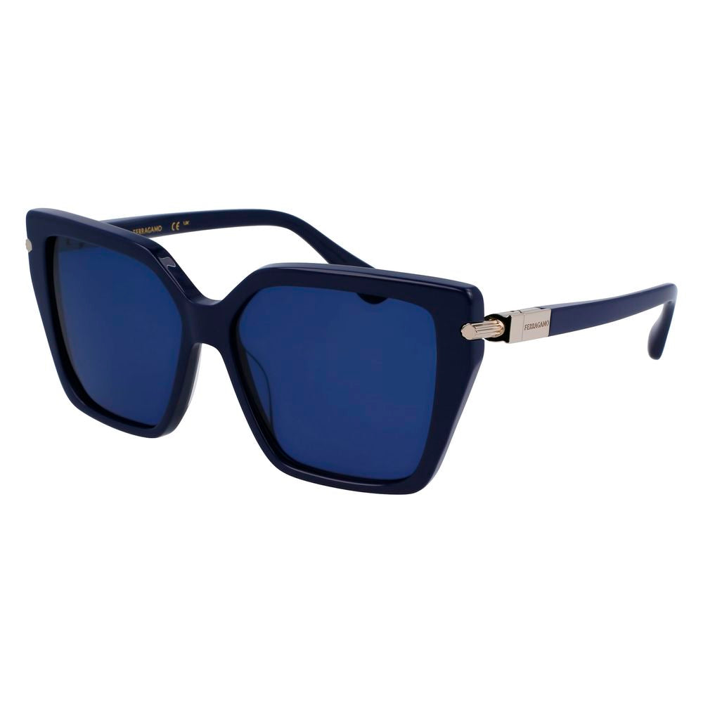 Ferragamo Blue Acetate Sunglasses
