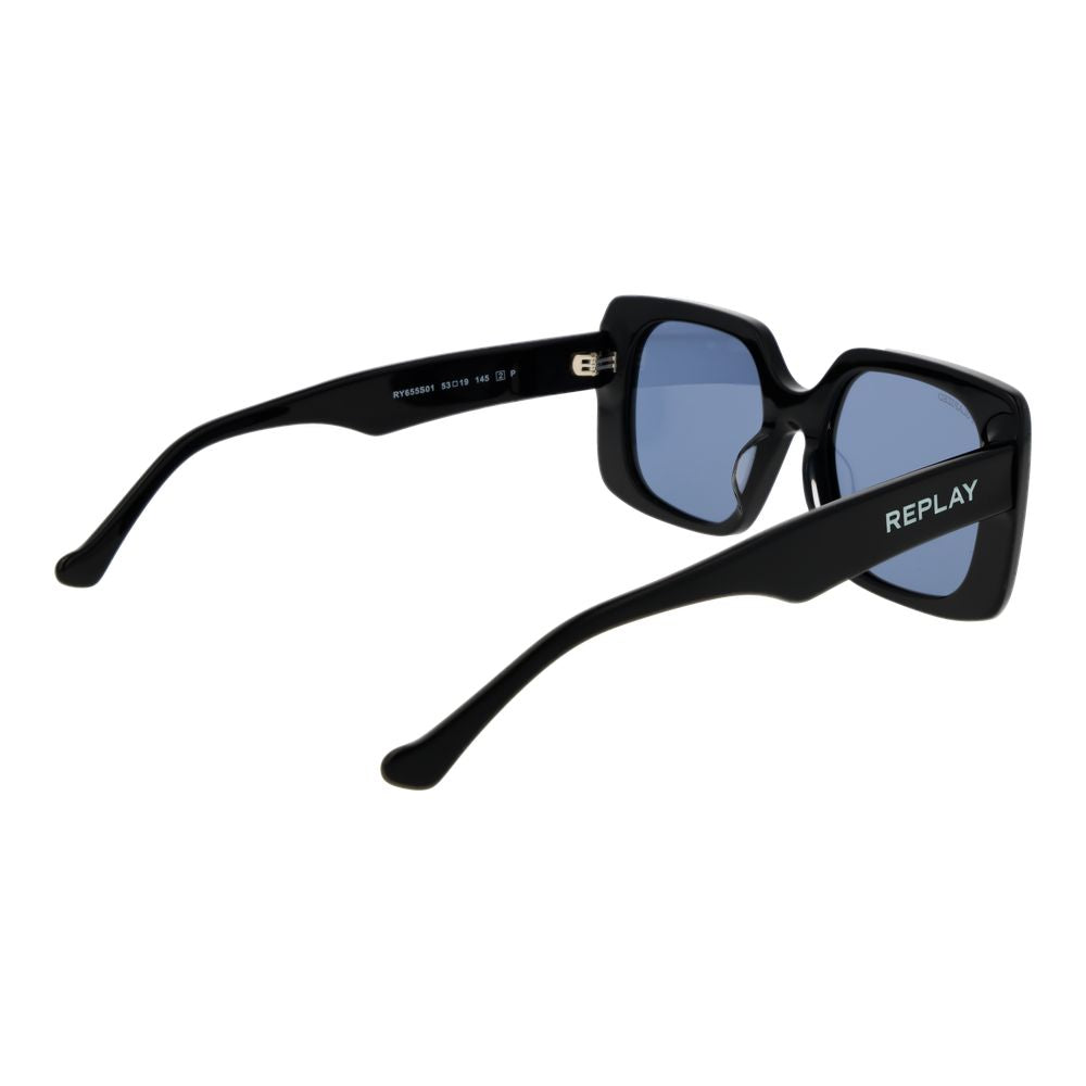 Replay Black Acetate Sunglasses