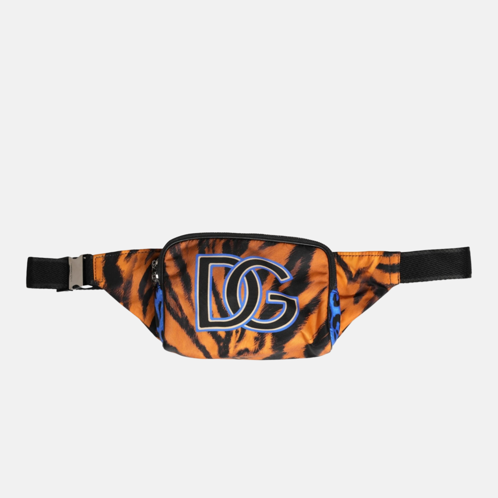 Dolce & Gabbana Brown Tiger Print Waist Bag Front View