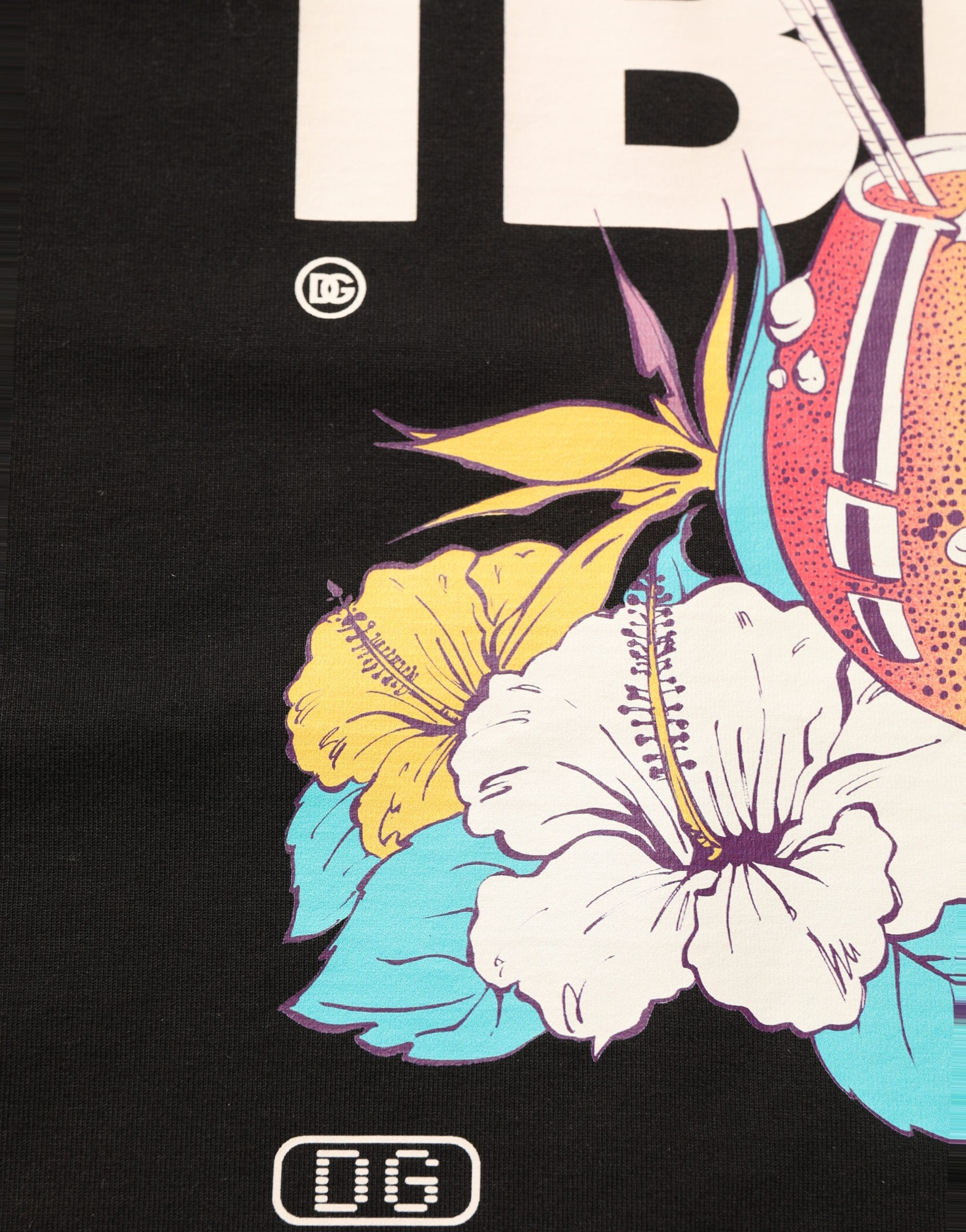 Dolce & Gabbana Black Tropical Ibiza Men T-shirt