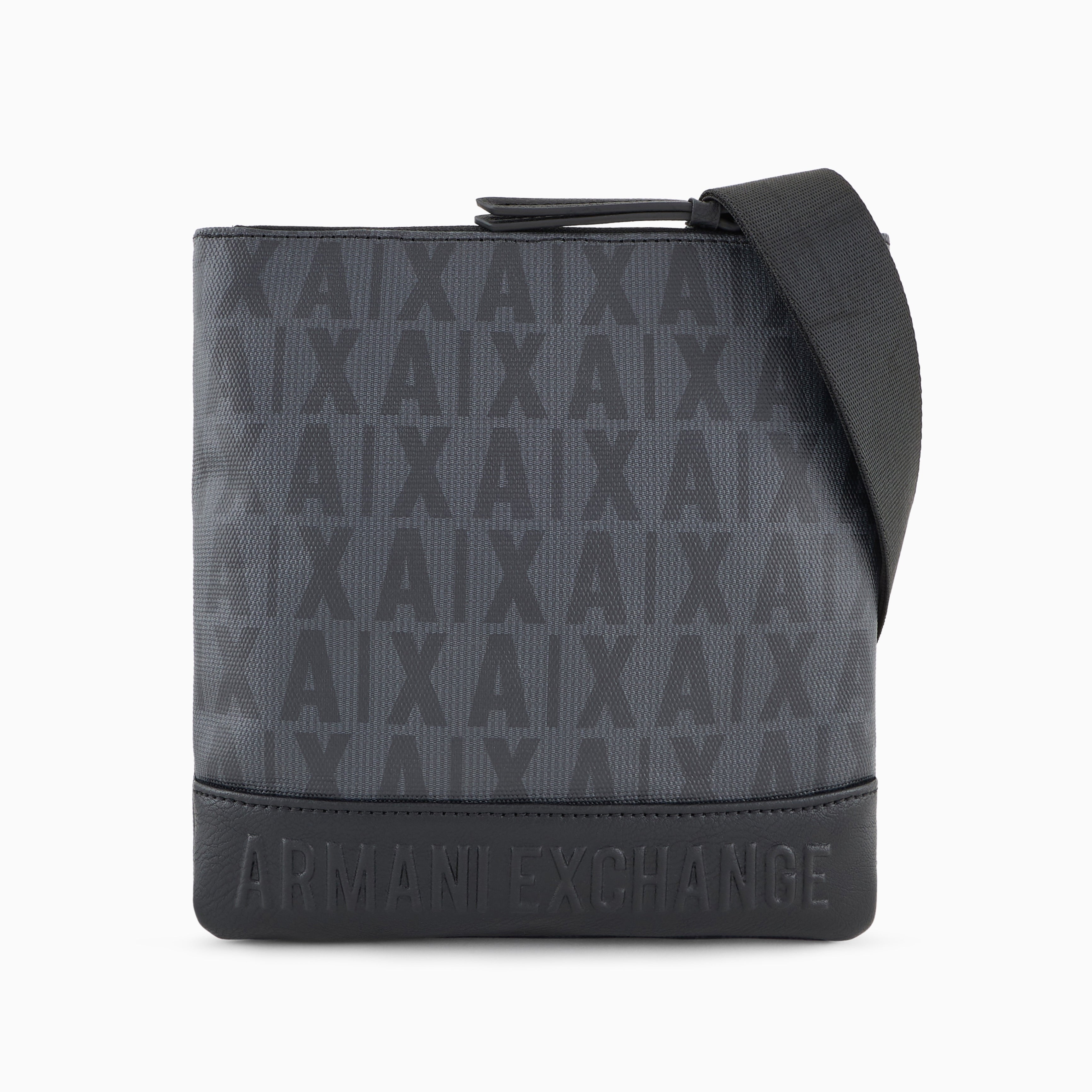 Мъжка чанта в сиво и черно Armani Exchange Men Crossbody Bag 952718 4F865 21742 